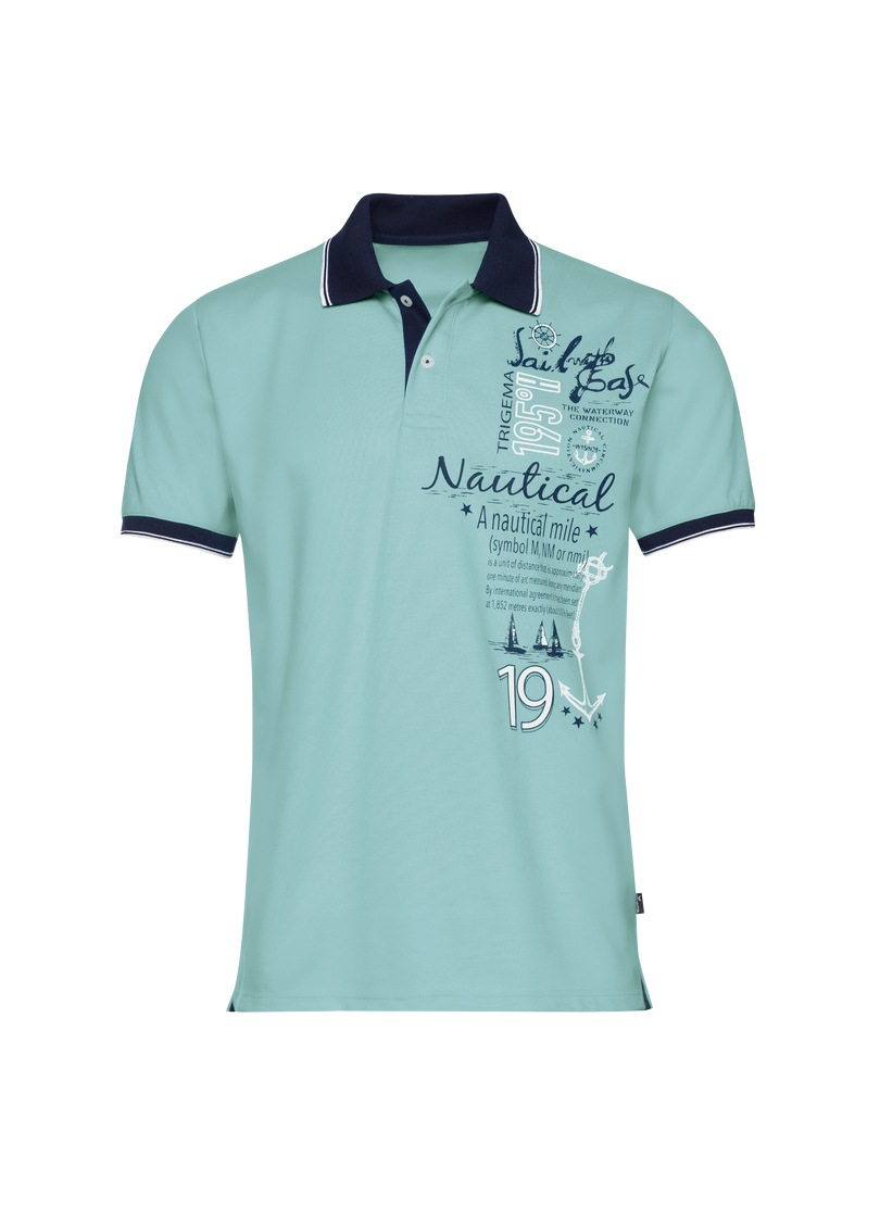 Trigema Poloshirt "TRIGEMA Poloshirt mit maritimem Printmotiv" 1 Stk. tlg. günstig online kaufen