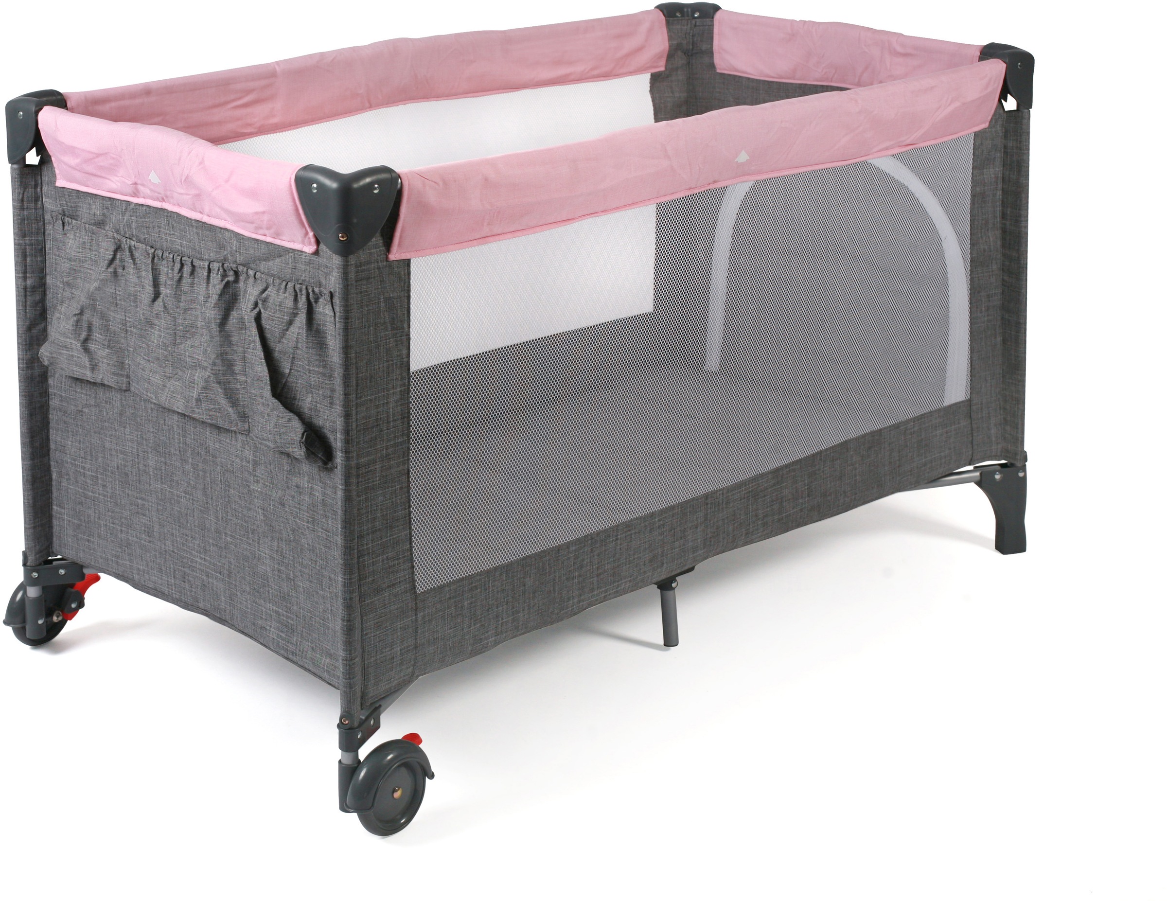 CHIC4BABY Baby-Reisebett "Luxus, Melange Rosa" inkl. Transporttasche günstig online kaufen