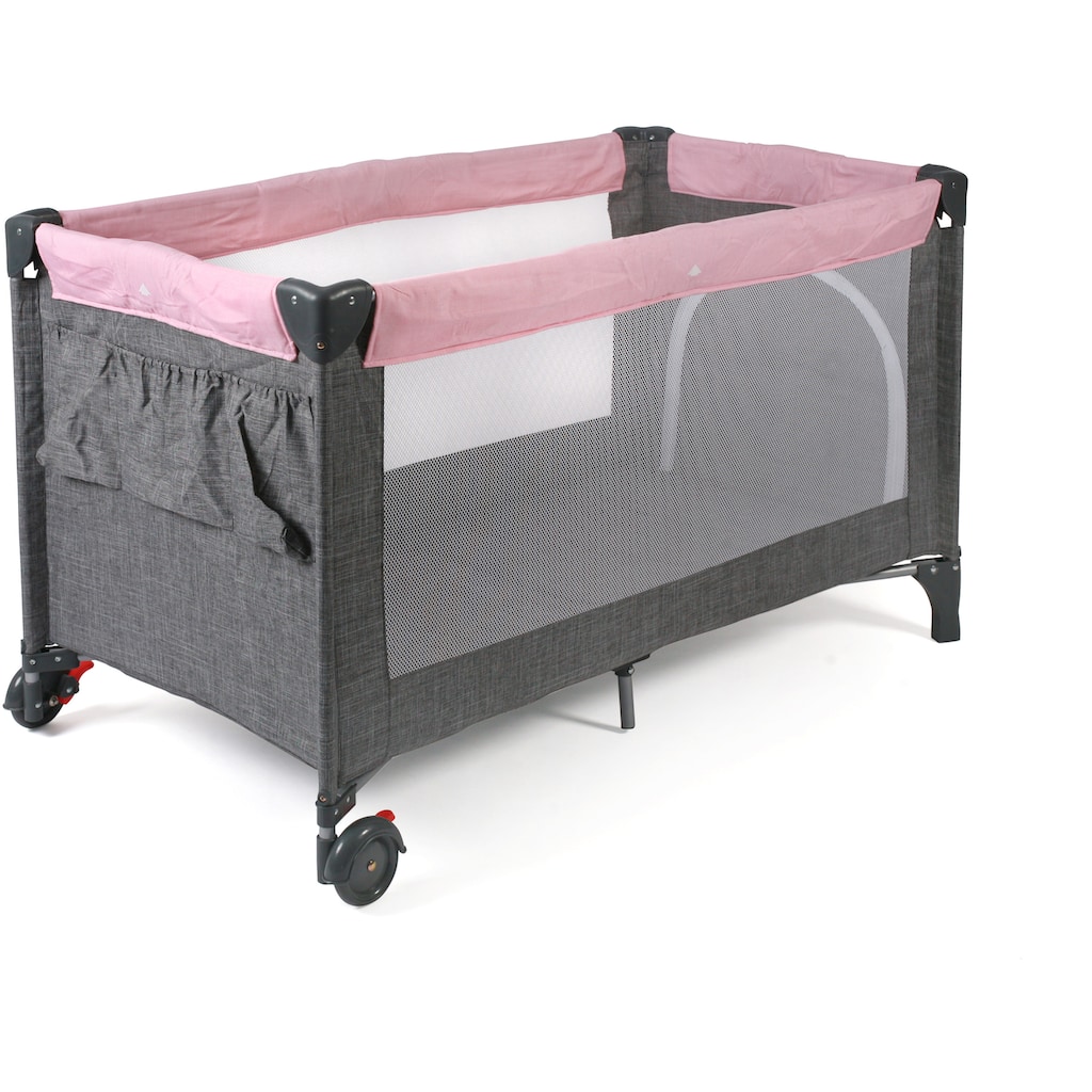 CHIC4BABY Baby-Reisebett »Luxus, Melange Rosa«