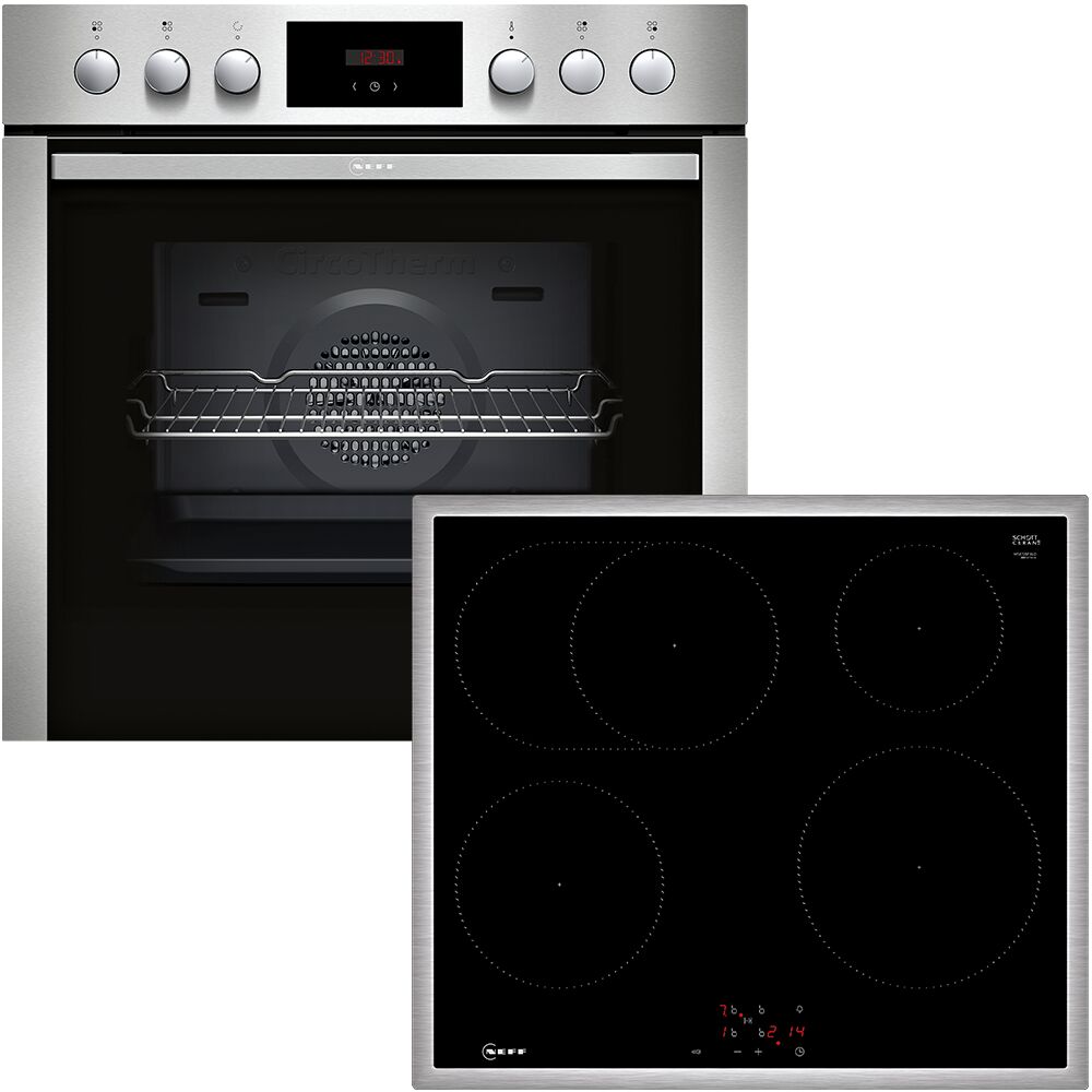 NEFF 1100000002199 "E1CCD2AN4" EasyClean CircoTherm auf 3 Ebenen & Bräterzone für großes Bratgeschirr