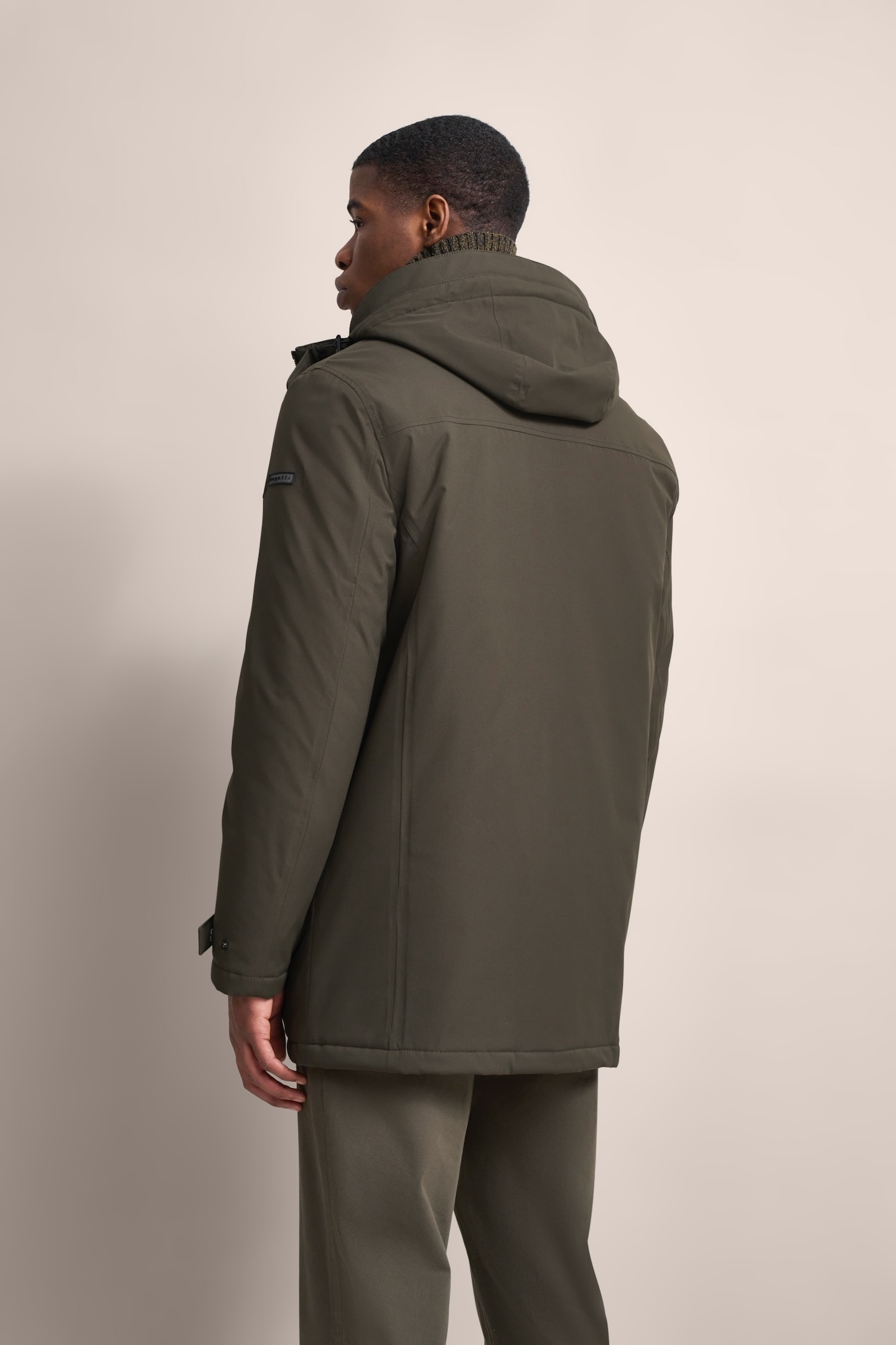 bugatti Kurzjacke mit Kapuze mit innenliegendem Strickkragen günstig online kaufen