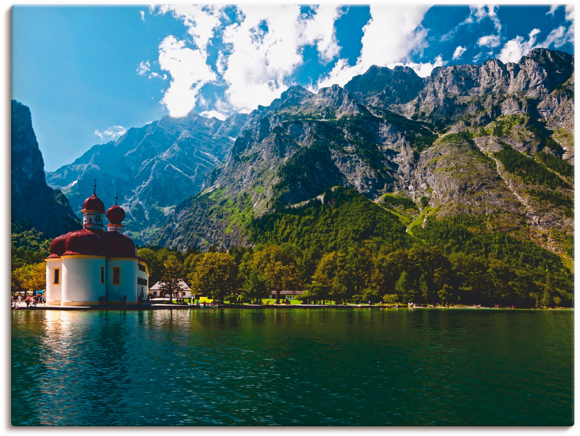 Artland Leinwandbild "St. Bartholomä (Königssee) I" Berge 1 Stk. tlg. auf H günstig online kaufen