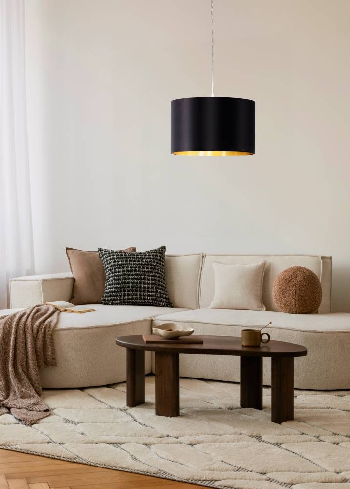 EGLO Hängeleuchte »MASERLO«, 1 flammig, Leuchtmittel E27 | Leuchtmittel wechselbar-ohne Leuchtmittel, Pendelleuchte, Pendellampe, Wohnzimmer, Esszimmer, gemütlich, 110x38cm
