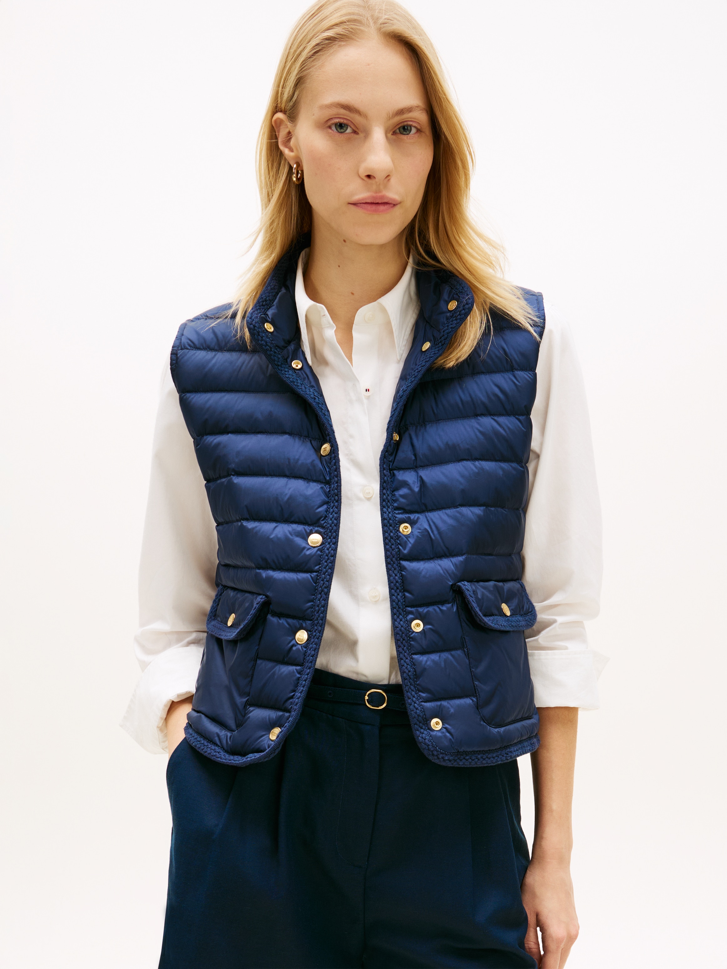 Tommy Hilfiger Steppweste "FEMININE LW DOWN VEST" mit aufgesetzten Taschen günstig online kaufen