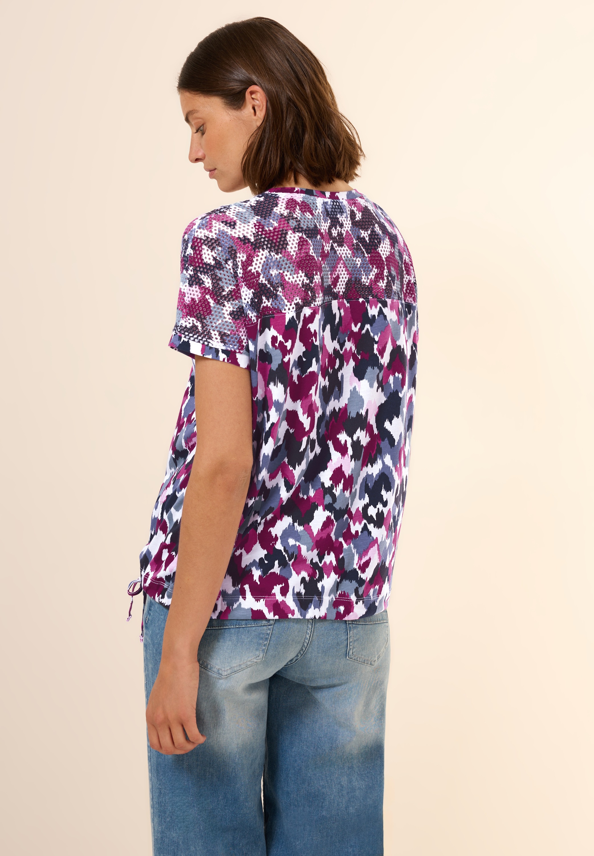 Cecil T-Shirt, mit Tunnelzug am Saum günstig online kaufen