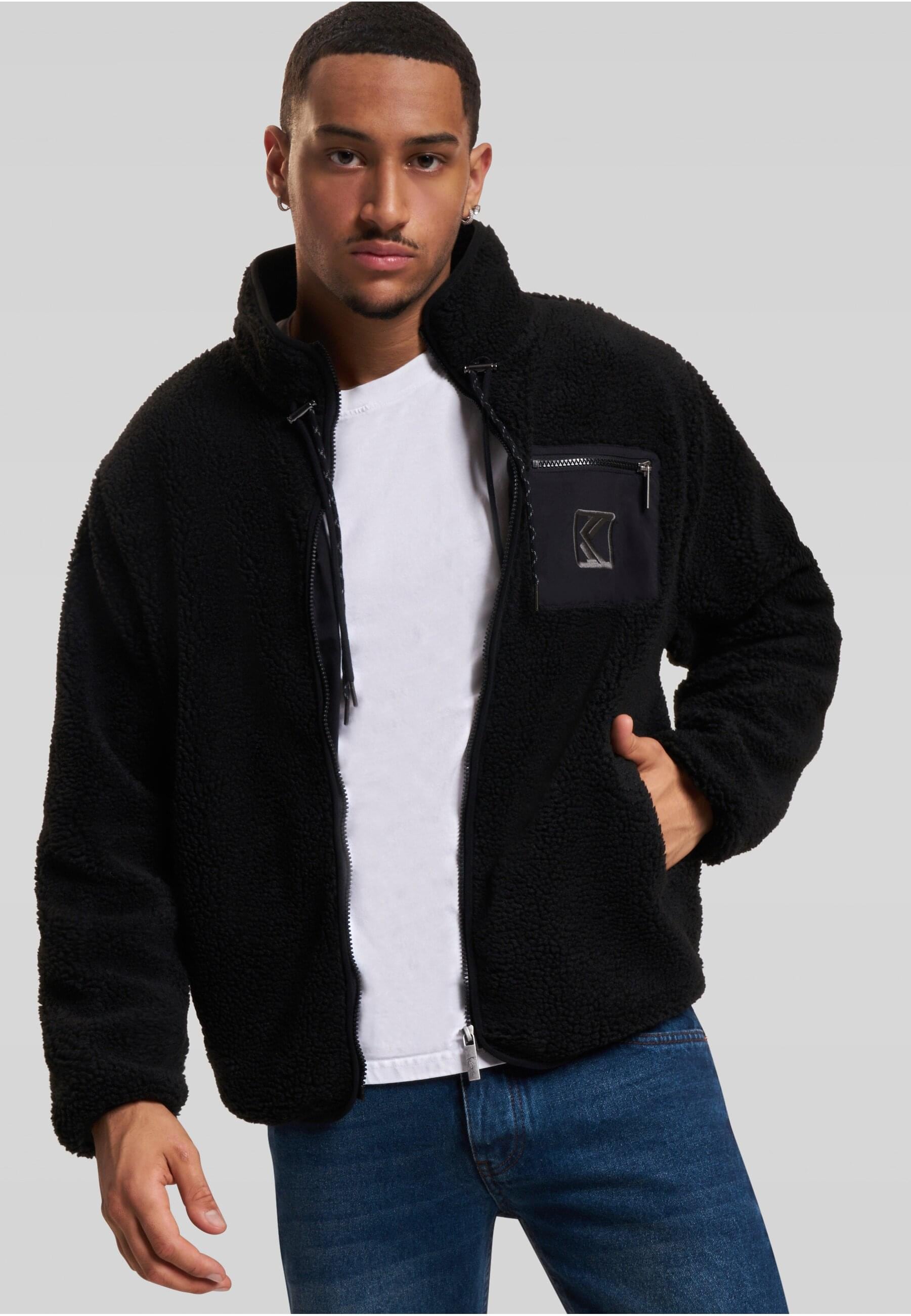 Karl Kani Allwetterjacke »Karl Kani Herren KM234-007-3 KK OG Teddy Trackjacket«, (1 St.), ohne Kapuze