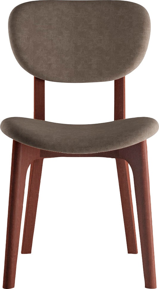 INOSIGN Stuhl »COZY Made in Italy«, (Set), 2 St., Microfaser, Gestell in Buche, Kirsch- oder Nussbaum, Massivholz, Design Stuhl