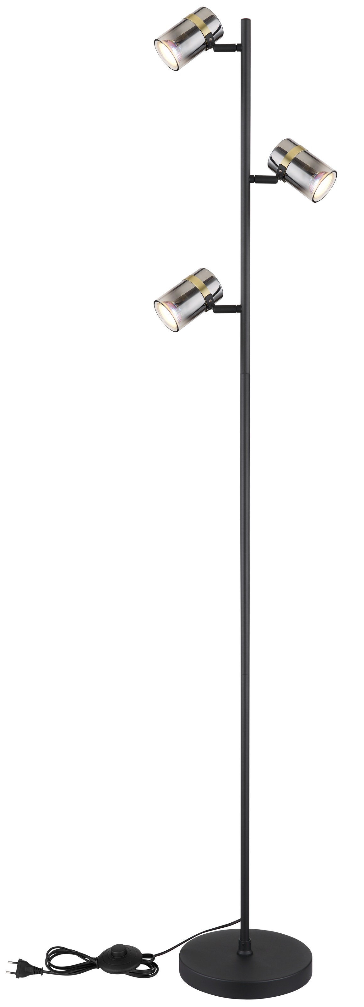 GLOBO LIGHTING Stehlampe »TRABBY«, Leuchtmittel GU10 | ohne Leuchtmittel, Stehleuchte/Wohnzimmer/Schlafzimmer/Flur
