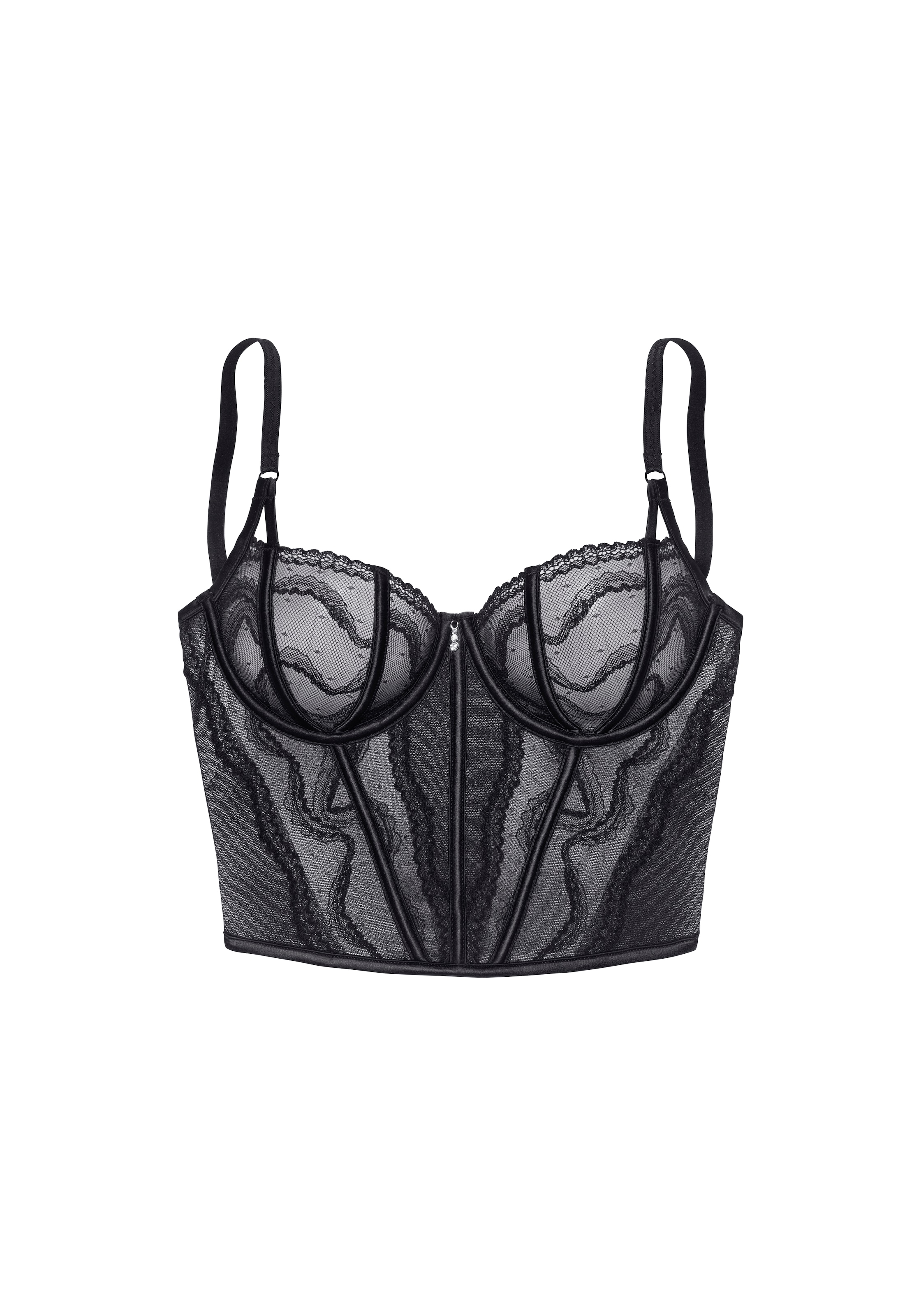 LASCANA Corsage, mit Bügel aus hauchzarter Spitze, sexy Dessous, Reizwäsche