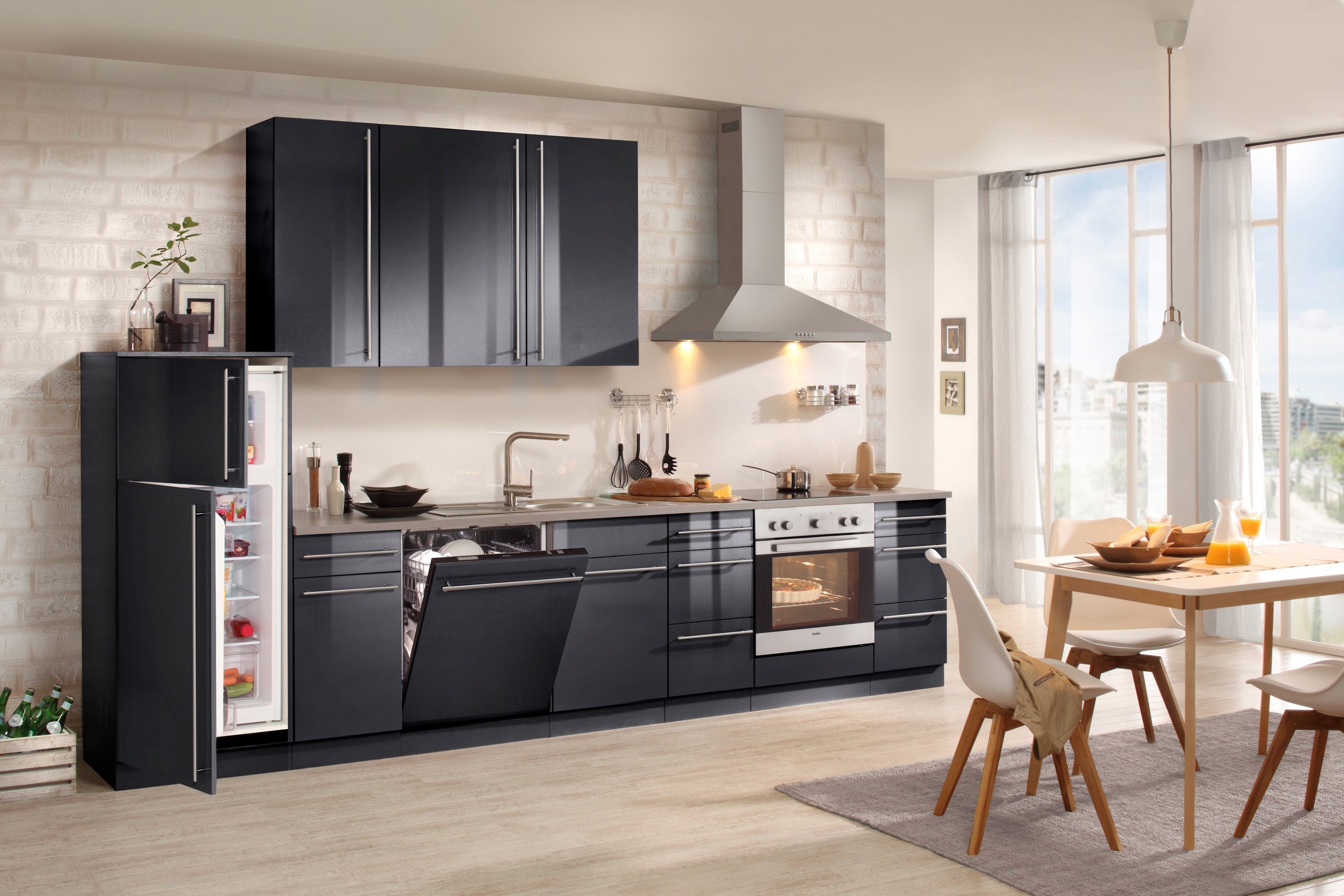 wiho Küchen Hängeschrank »Chicago«, 40 cm breit, 90 cm hoch, für viel Stauraum