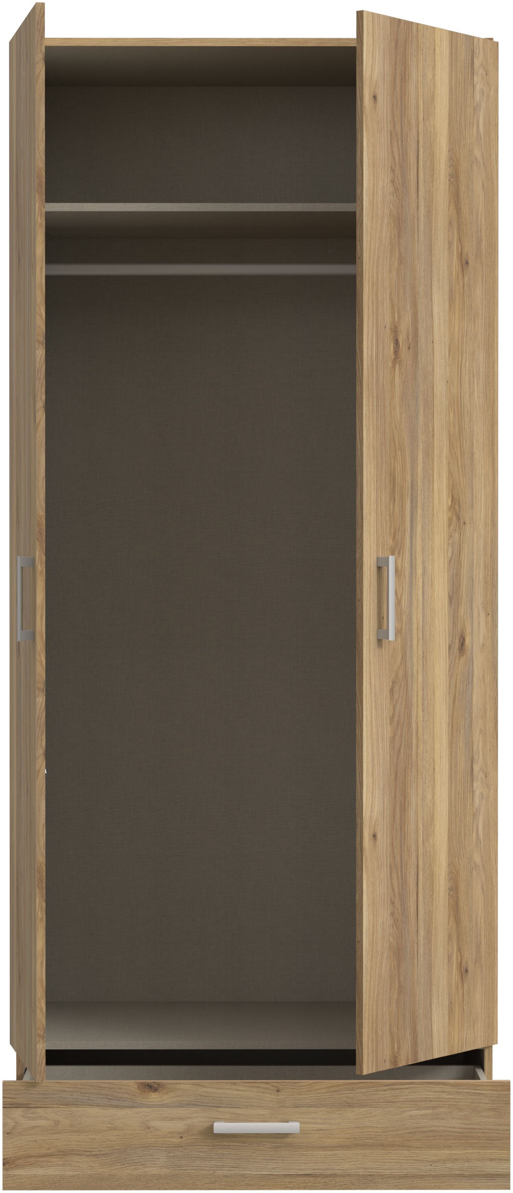 FORTE Drehtürenschrank, Drehtürenschrank, Stauraum, Schublade