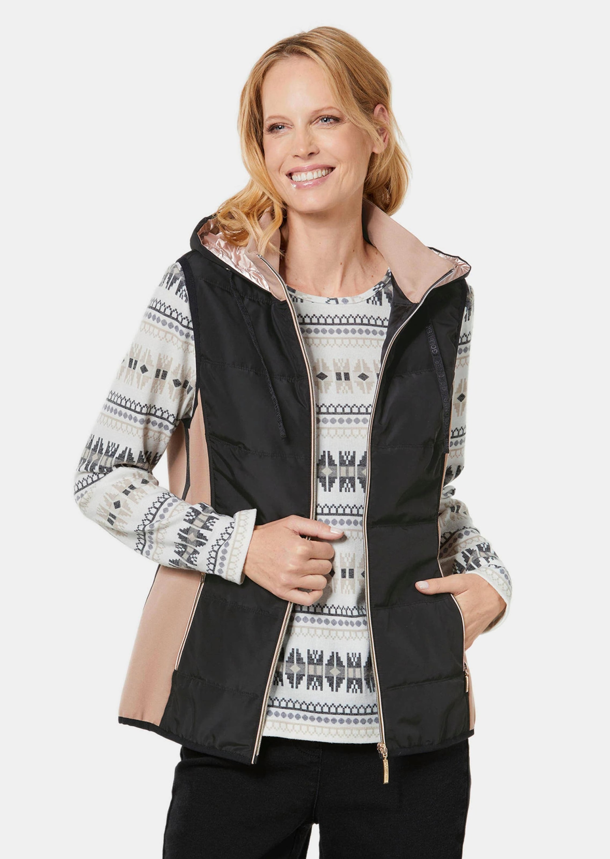 GOLDNER Kurzweste "Kurzgröße Sportive Weste mit vielen Details" Mit stretch günstig online kaufen