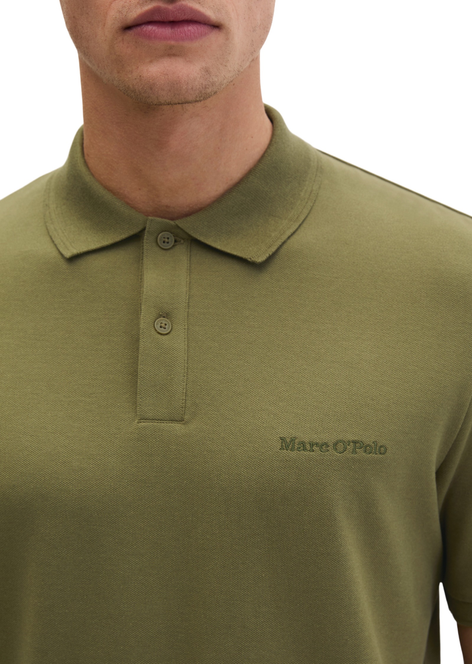 Marc O'Polo Poloshirt »aus mittelschwerem Bio-Baumwoll-Viskose-Mix«