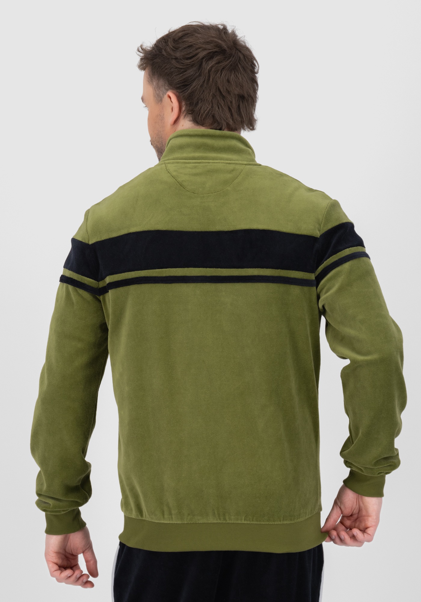Sergio Tacchini Trainingsjacke »DAMARINDO VELOUR TJ Herren«, ohne Kapuze, Trainingsjacke Herren, Trackjacket, Velour, Sportjacke, Outdoor, Sale