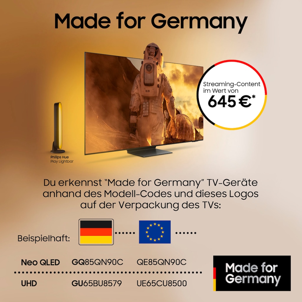 Samsung LED-Fernseher, 189 cm/75 Zoll, Smart-TV, Neo Quantum HDR, Neural Quantum Prozessor 4K, Gaming Hub