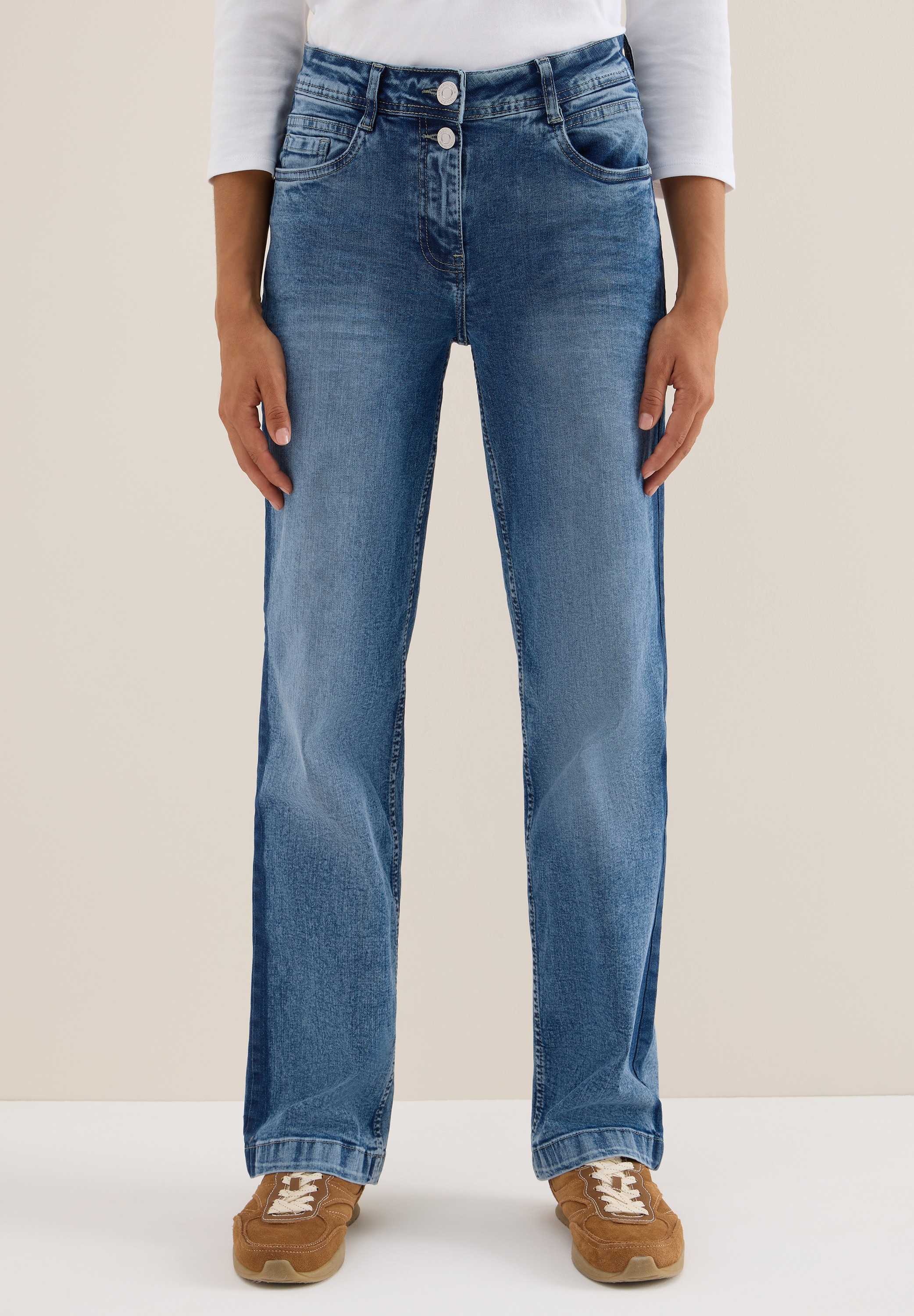 STREET ONE Loose-fit-Jeans, aus Baumwolle mit Stretchanteil