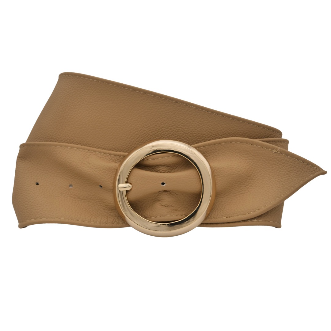 ANNAMATONI Damen Ledergürtel "AnnaMatoni Taillengürtel Ora Taillengürtel Ora", beige, Gr. 90, 100% Leder, Gürtel