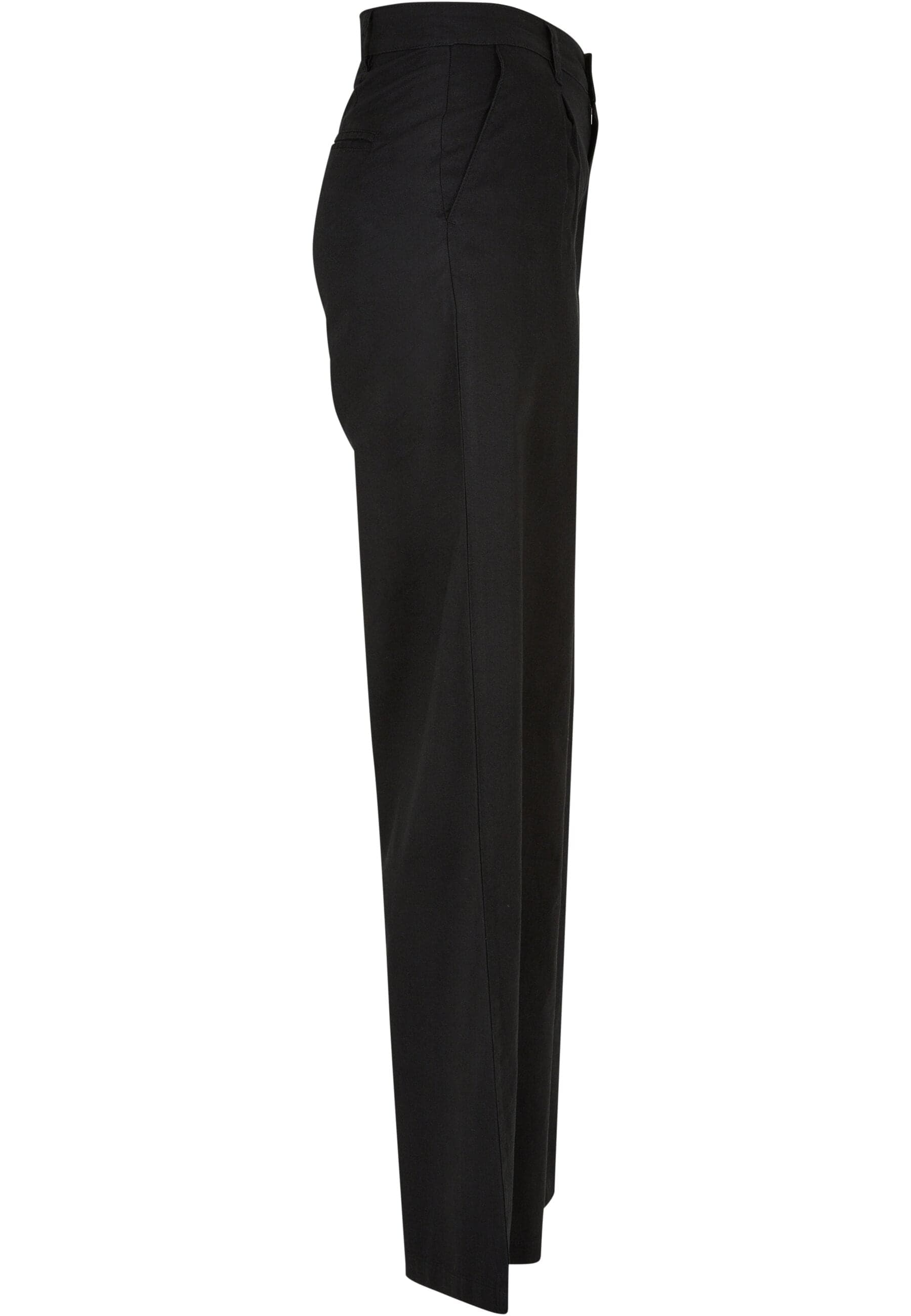 URBAN CLASSICS Stoffhose »Urban Classics Damen Ladies High Linen Mixed Wide Leg Pants«, (1 tlg.)