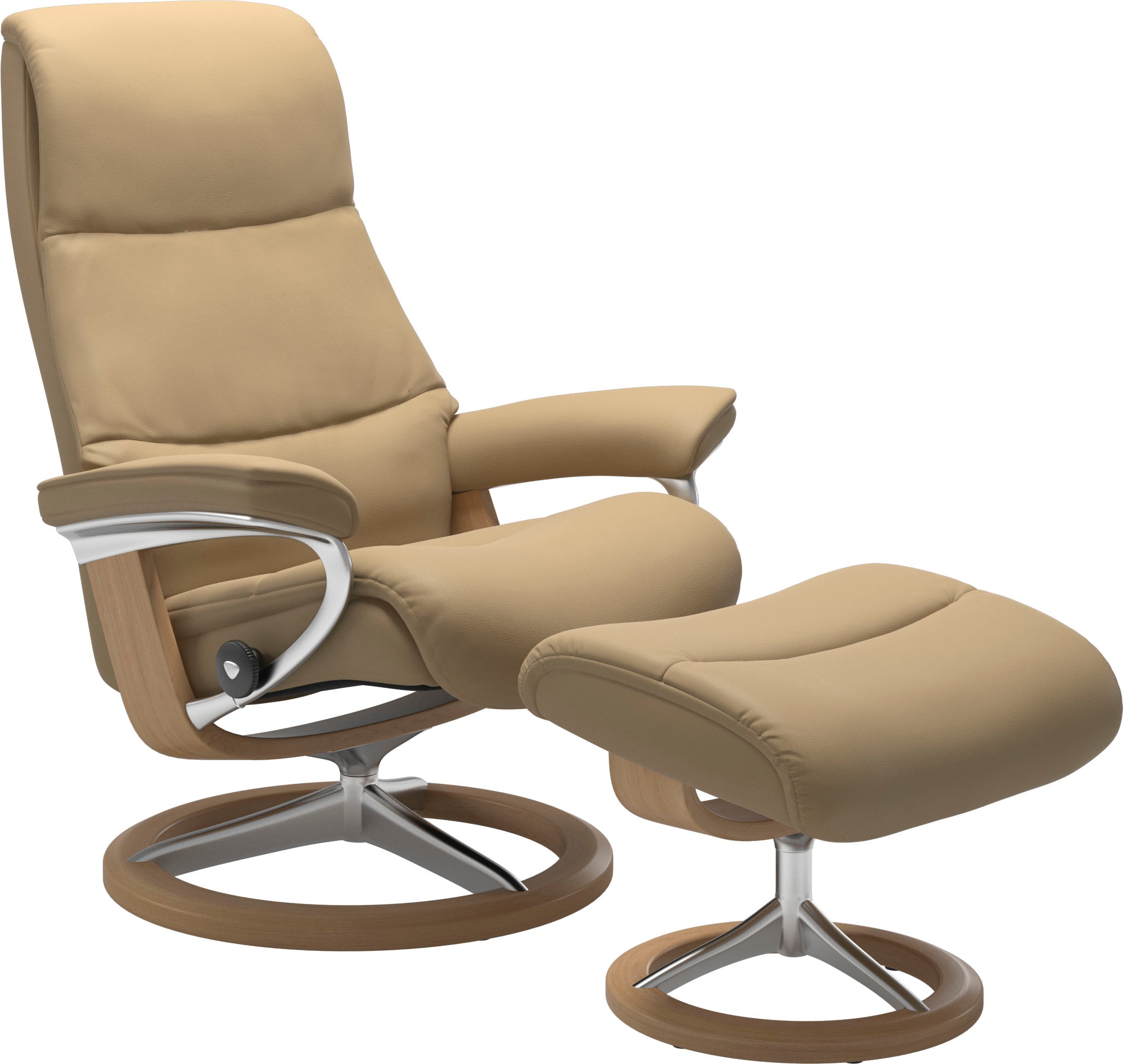 Base, Relaxsessel mit Signature Eiche Hocker), S,Gestell Friday BAUR Black »View«, Stressless® Größe Relaxsessel | (Set, mit