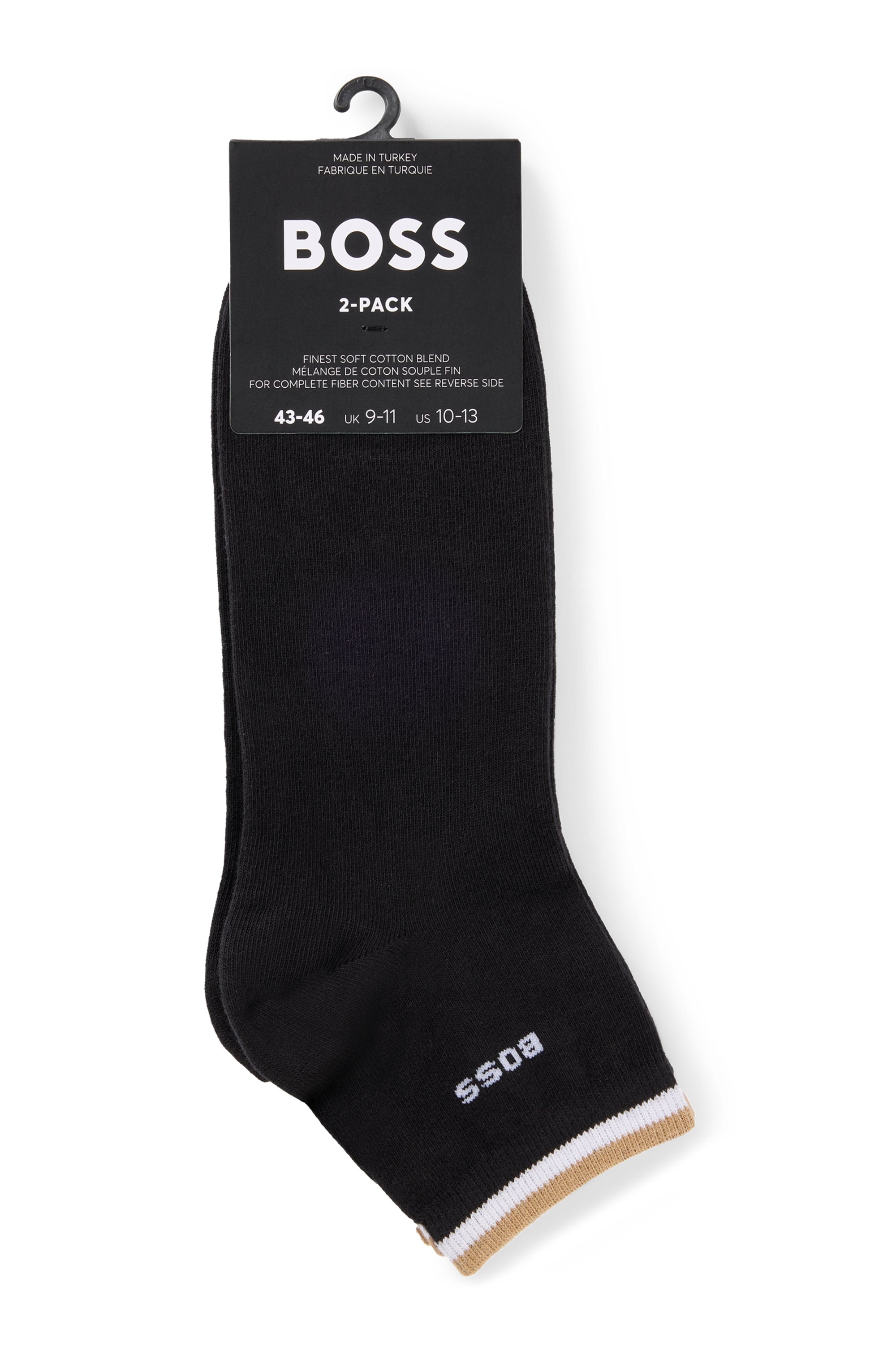 BOSS Freizeitsocken »2P SH Stripe CC«, (Packung, 2 Paar, 2er), mit BOSS Schriftzug