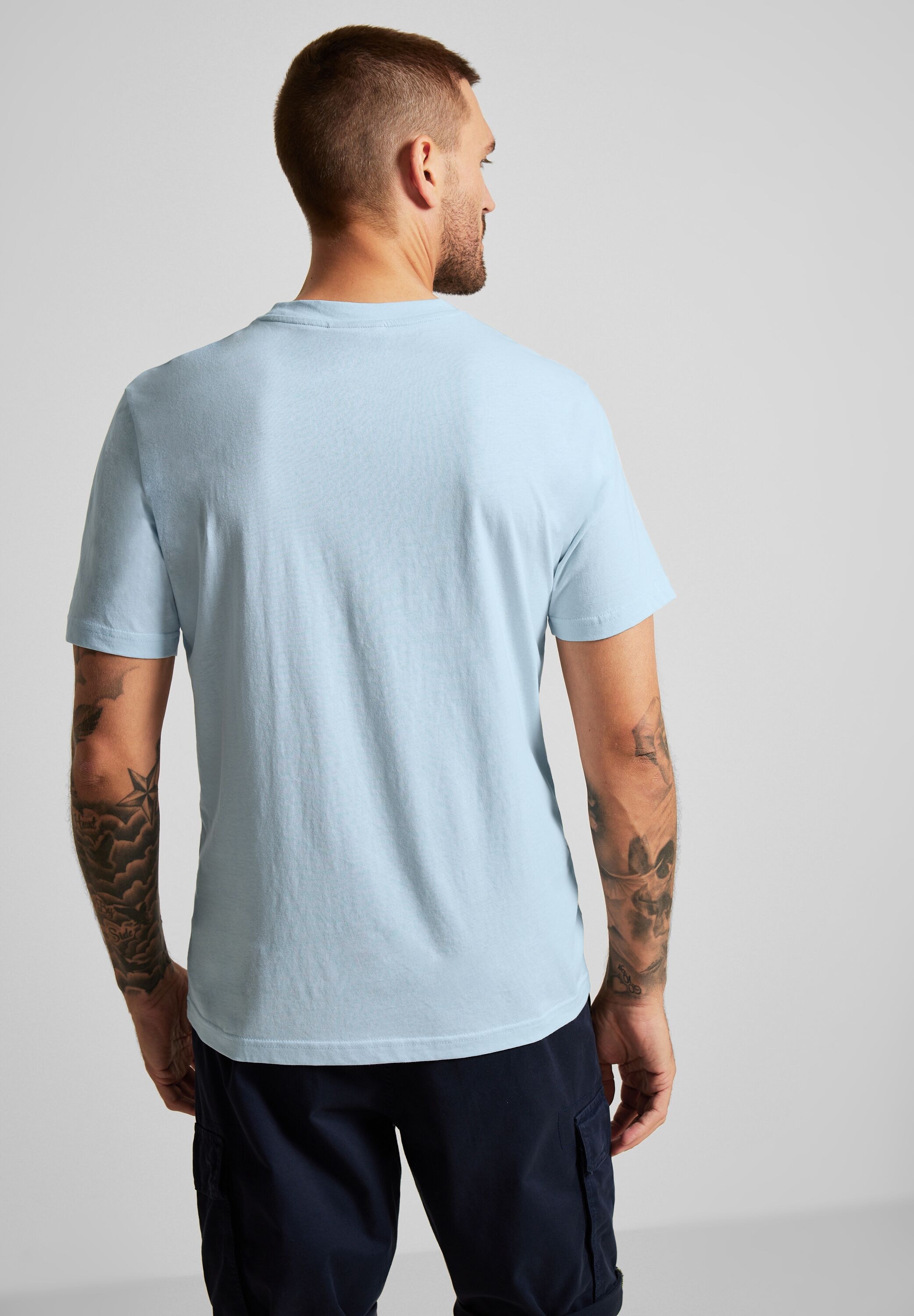 STREET ONE MEN T-Shirt, in Unifarbe ▷ kaufen | BAUR
