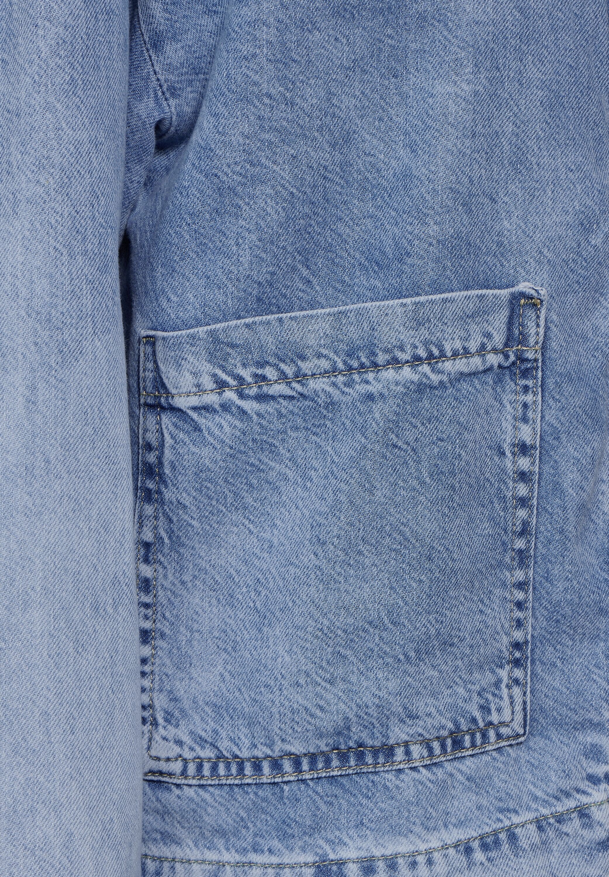 STREET ONE Jeansjacke, ohne Kapuze, aus softem Materialmix