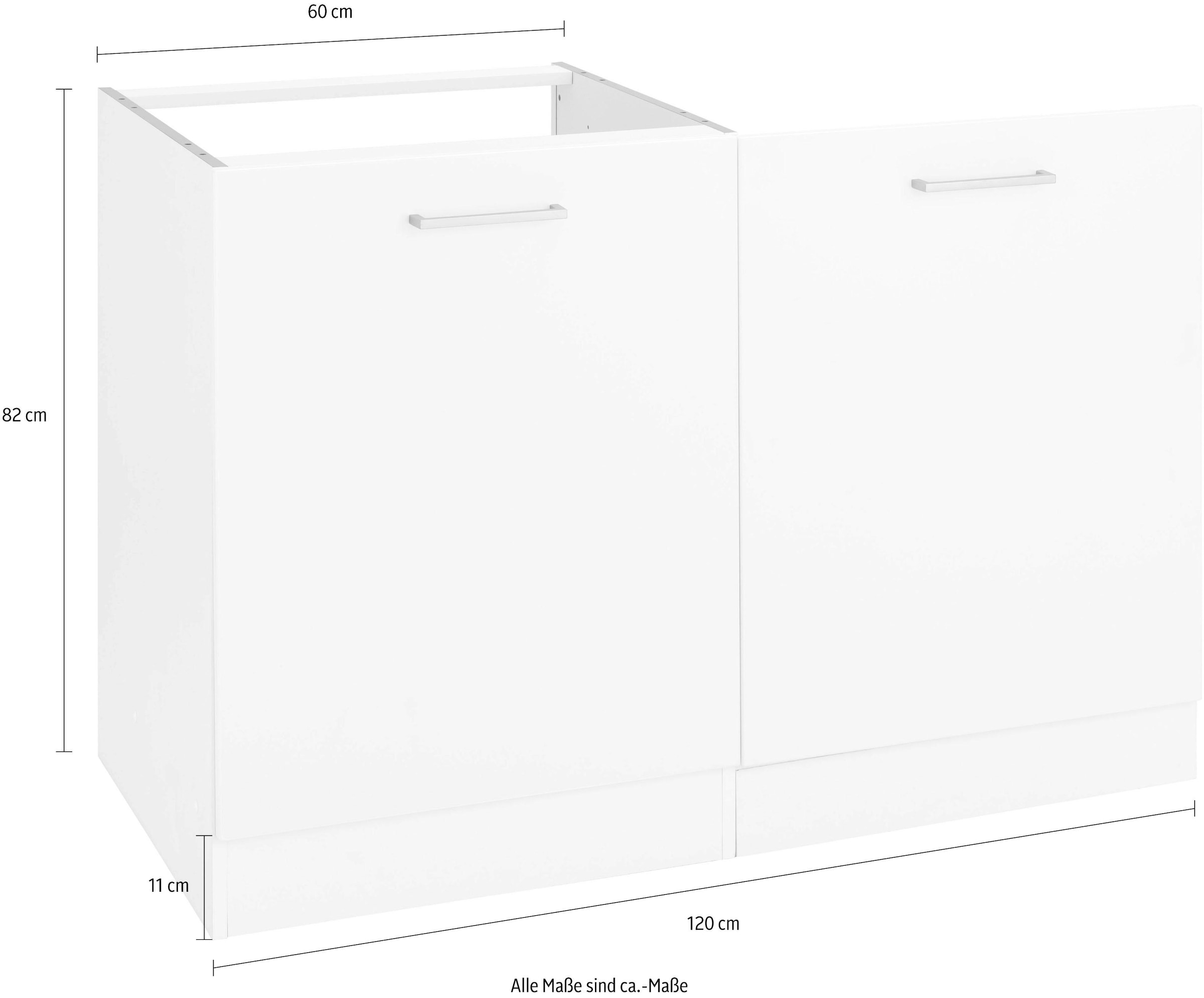 HELD MÖBEL Spülenschrank »Visby«, Breite 60 cm, inkl. Tür/Sockel für Geschirrspüler