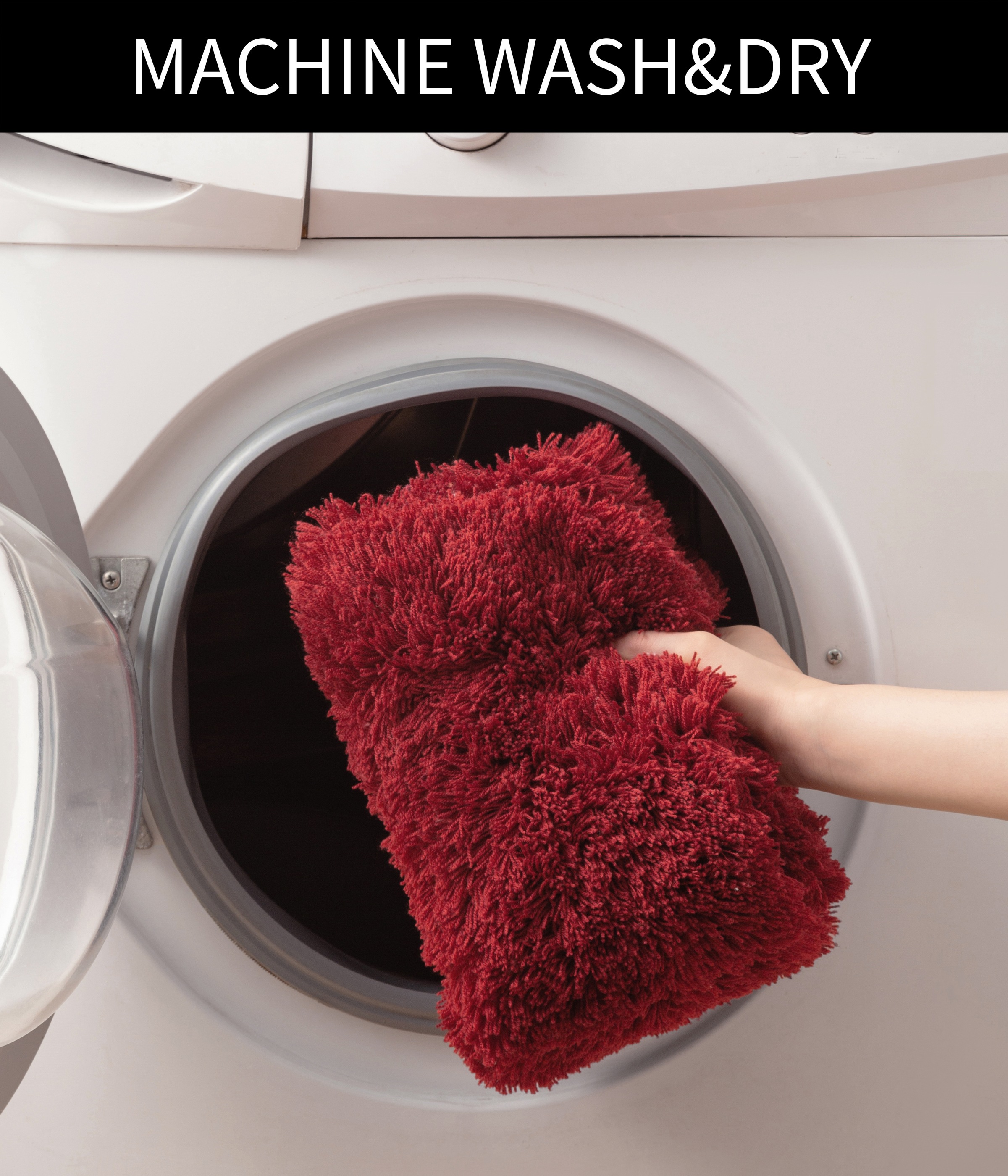 my home Badematte »Merida, Badvorleger, Badezimmer Teppich«, rutschhemmend beschichtet, fußbodenheizungsgeeignet-schnell trocknend-strapazierfähig, Badteppich, Uni Farben, rechteckig, rund & als 2-tlg. Set erhältlich