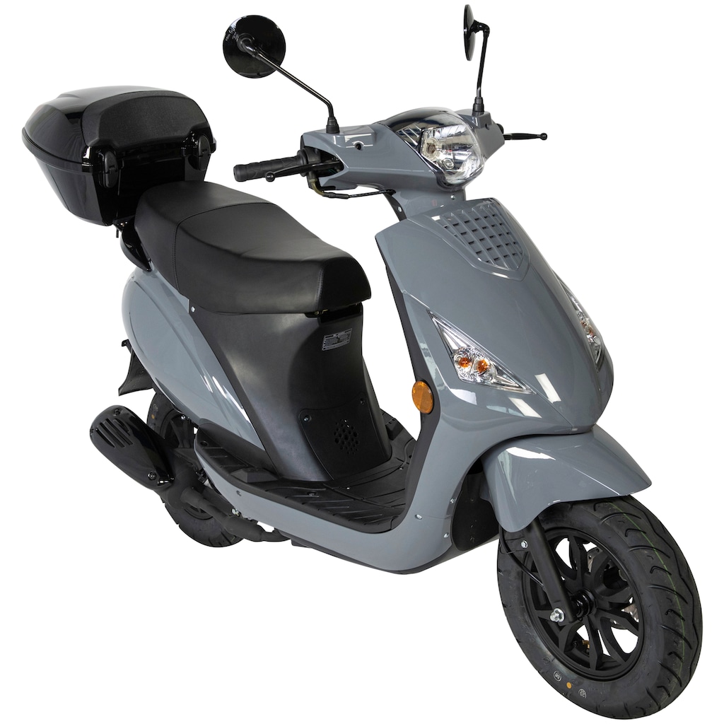 GT UNION Motorroller »Matteo 50-45«, 50 cm³, 45 km/h, Euro 5, 3 PS, (Komplett-Set, 2 tlg., mit Topcase)