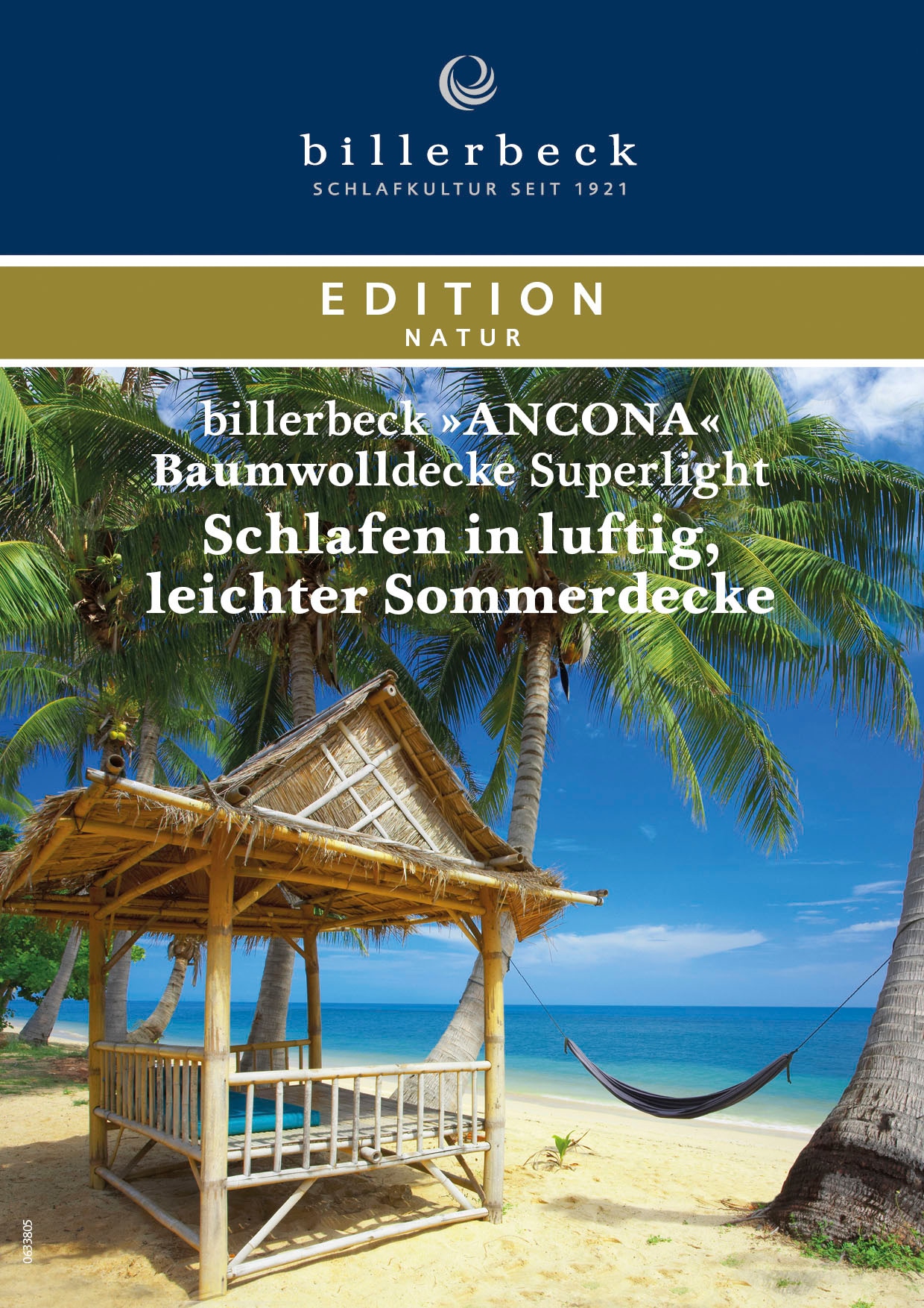 billerbeck Baumwollbettdecke »Ancona Superlight, Bettdecken für den Sommer, Decke«, leicht, Füllung 100% Baumwolle, Bezug 100% Baumwolle, (1 St.), Sommerdecke mit Baumwollfüllung