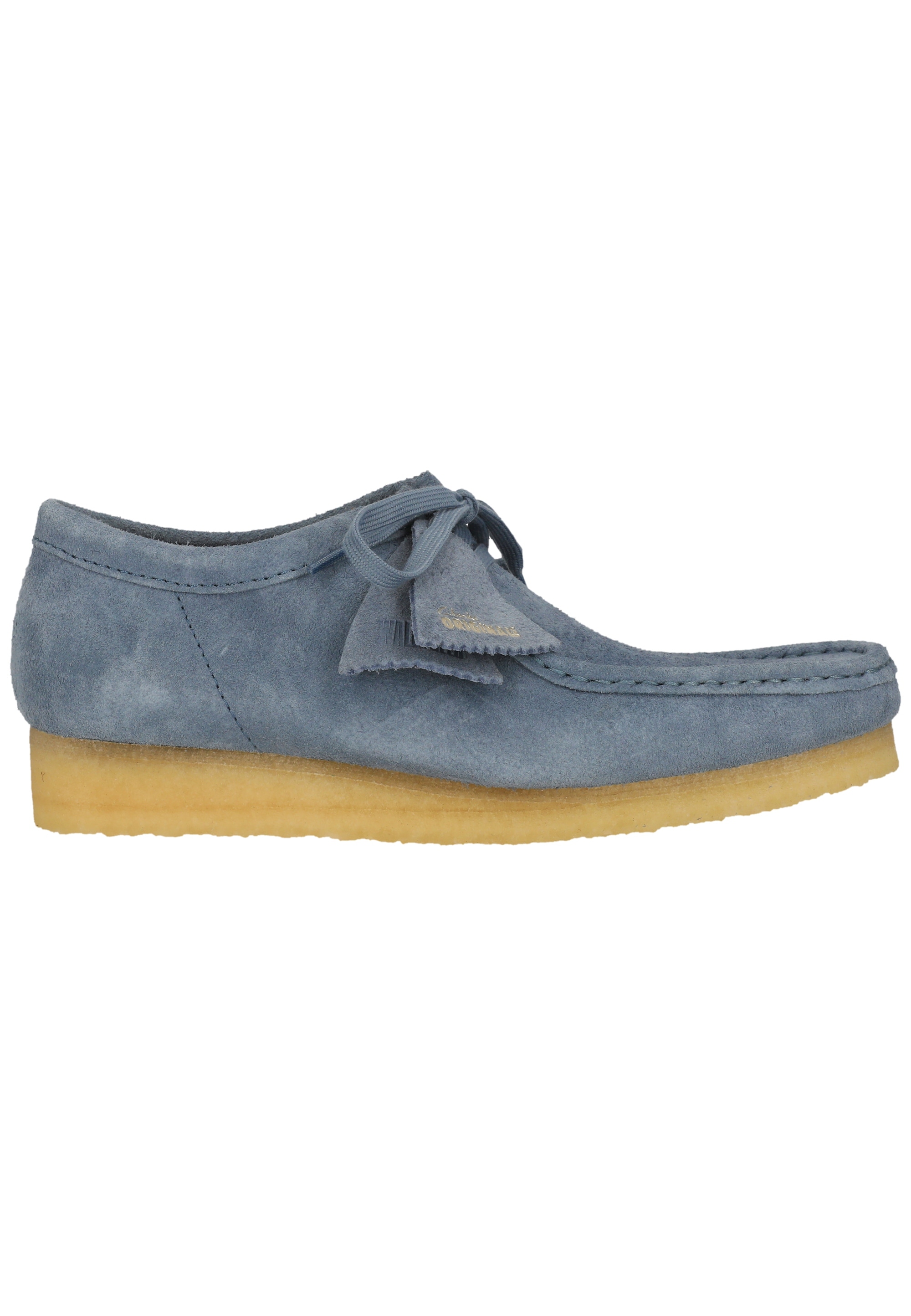 Clarks Schnürschuh »Wallabee French Blue Sde«  mit ikonischer Sohle