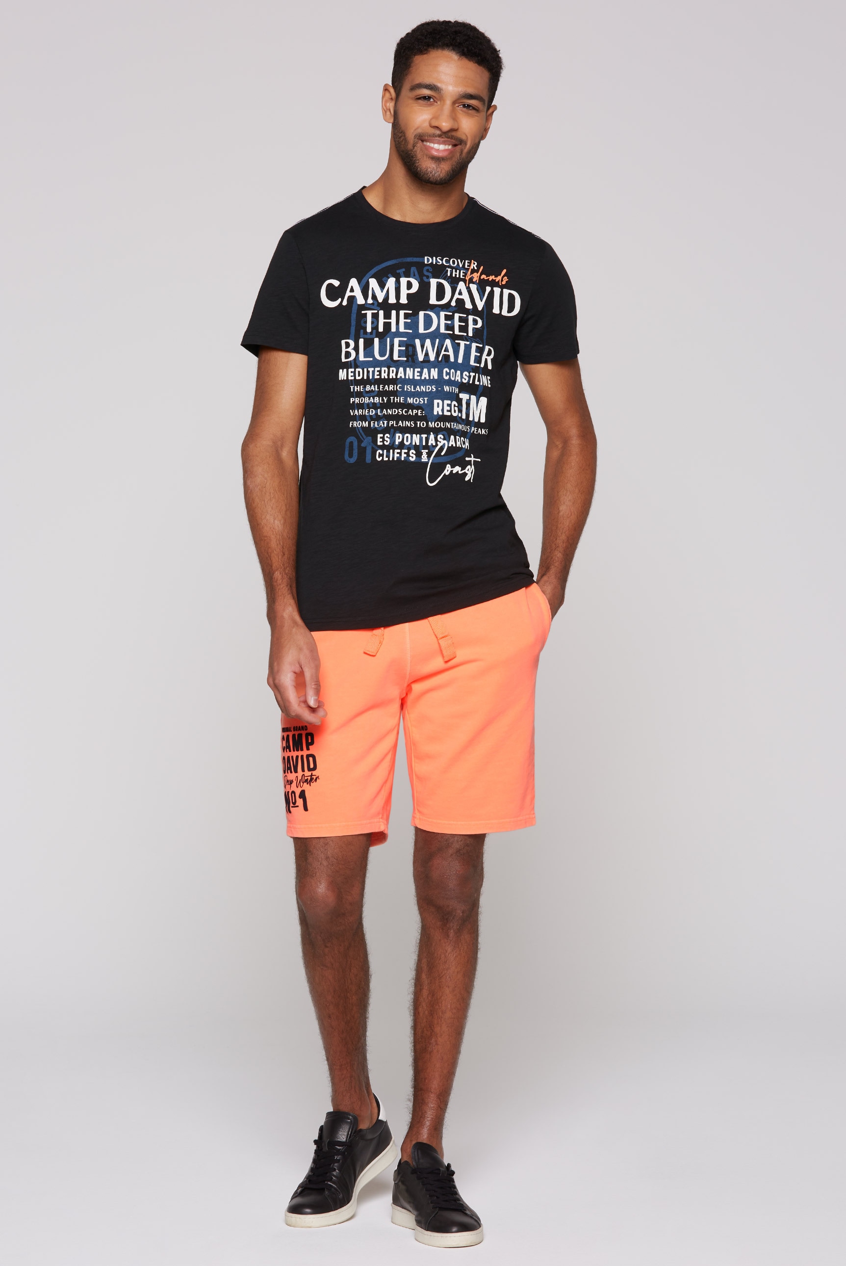 CAMP DAVID Rundhalsshirt, aus Baumwolle