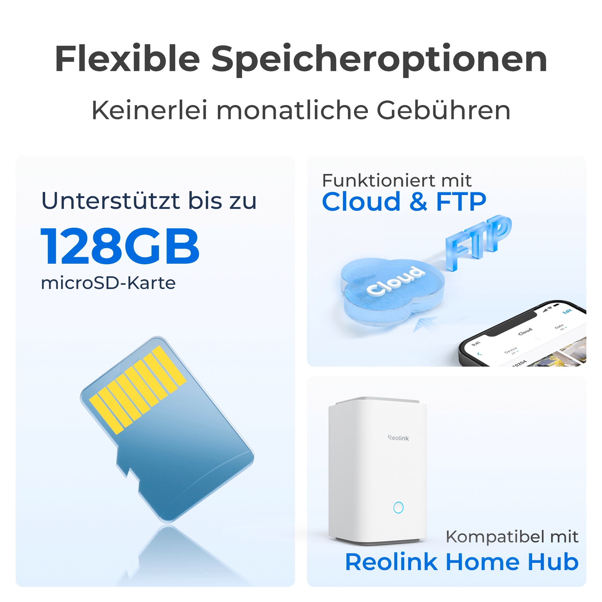 Reolink Überwachungskamera »Hub 1 + Argus Series B320-B + Solarpanel«, Außenbereich