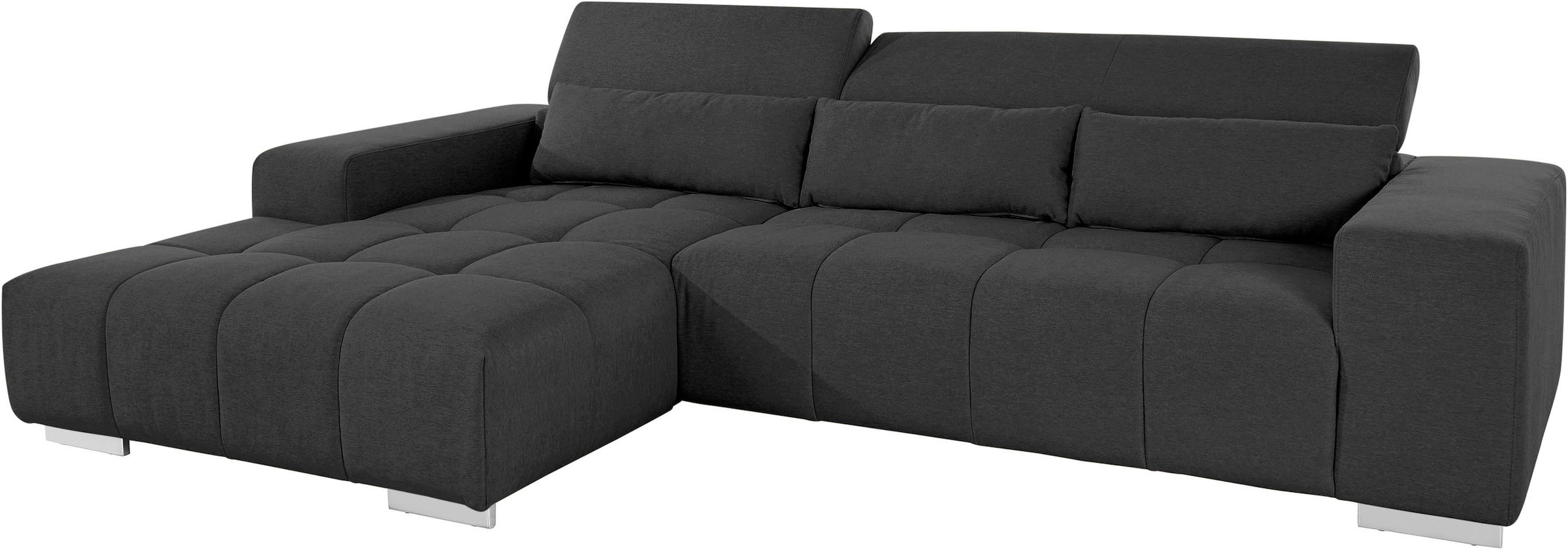 COTTA Ecksofa »Orion L-Form«, mit Kopfteilverstellung & 3 Nierenkissen