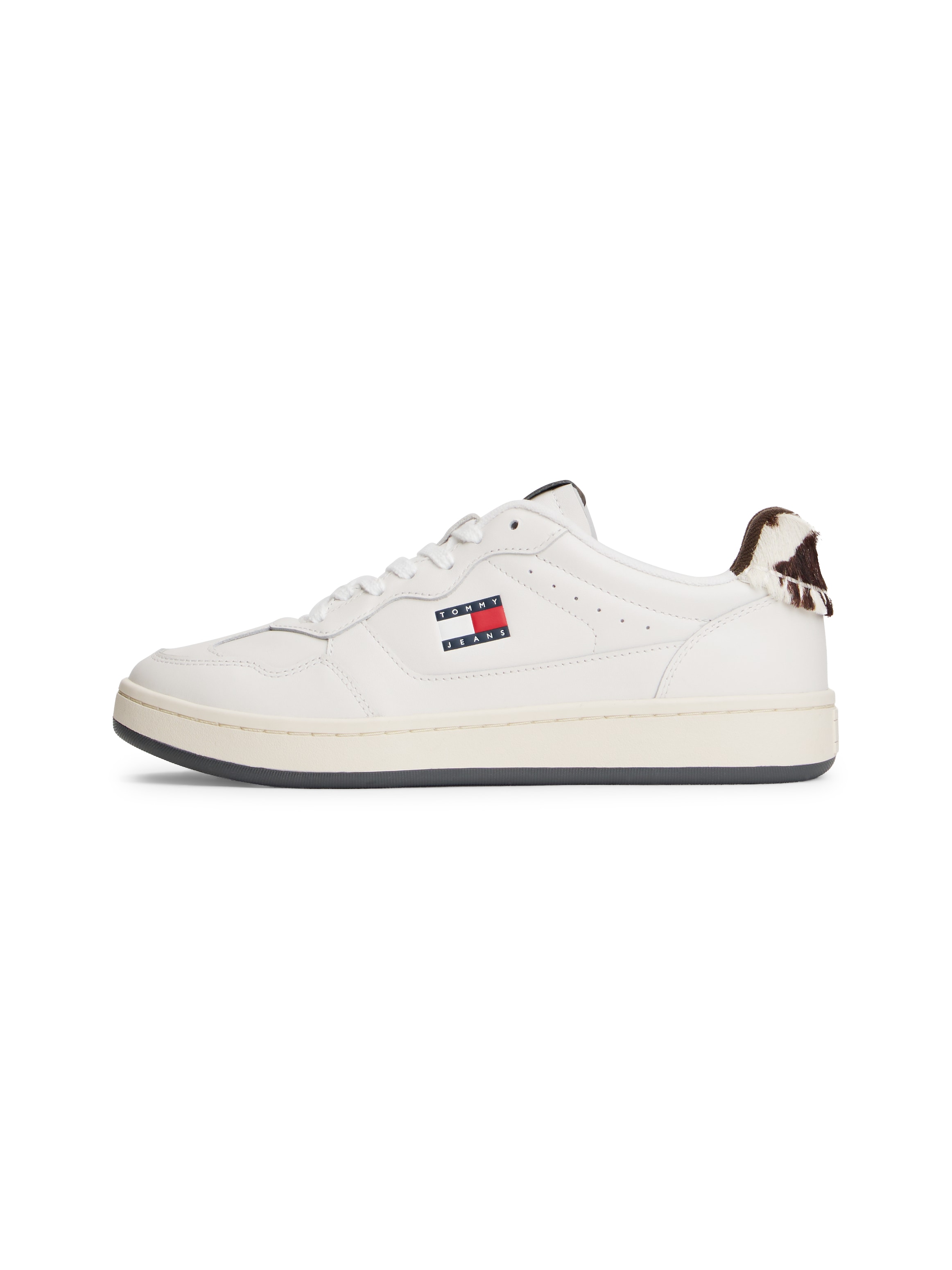 Tommy Jeans Plateausneaker »ARCHIVE '98 CALF HAIR TAB«  , Freizeitschuh, Halbschuh, Schnürschuh mit typischer Logoflagge
