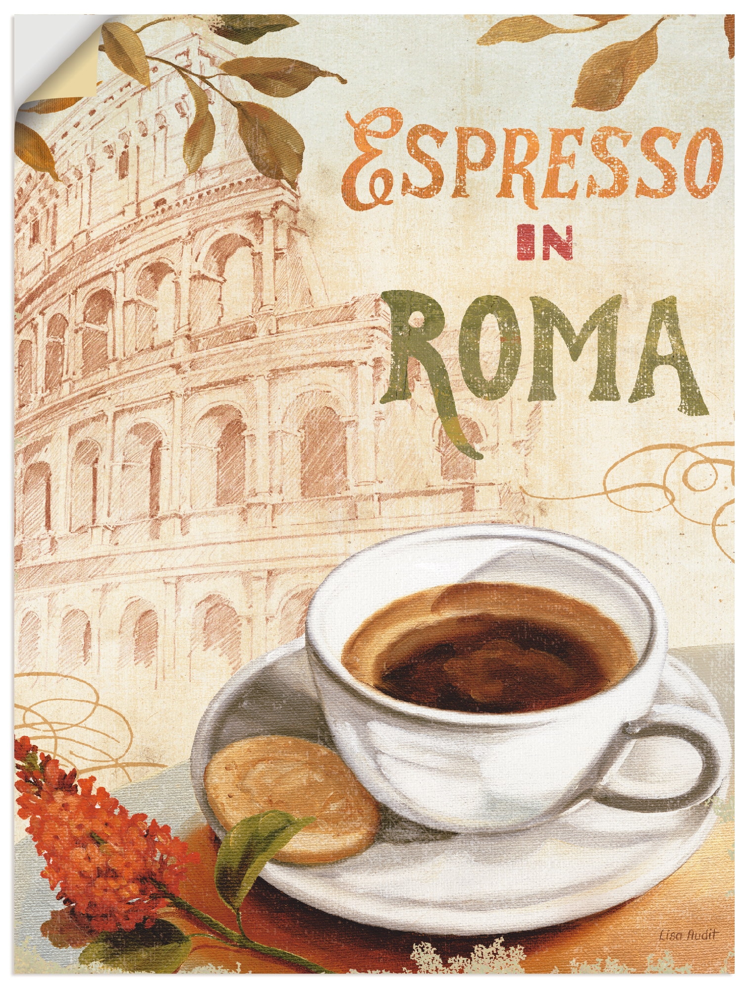 Artland Wandbild »Kaffee in Europa III«, Getränke, (1 St.), als Leinwandbild,  Wandaufkleber oder Poster in versch. Größen kaufen | BAUR