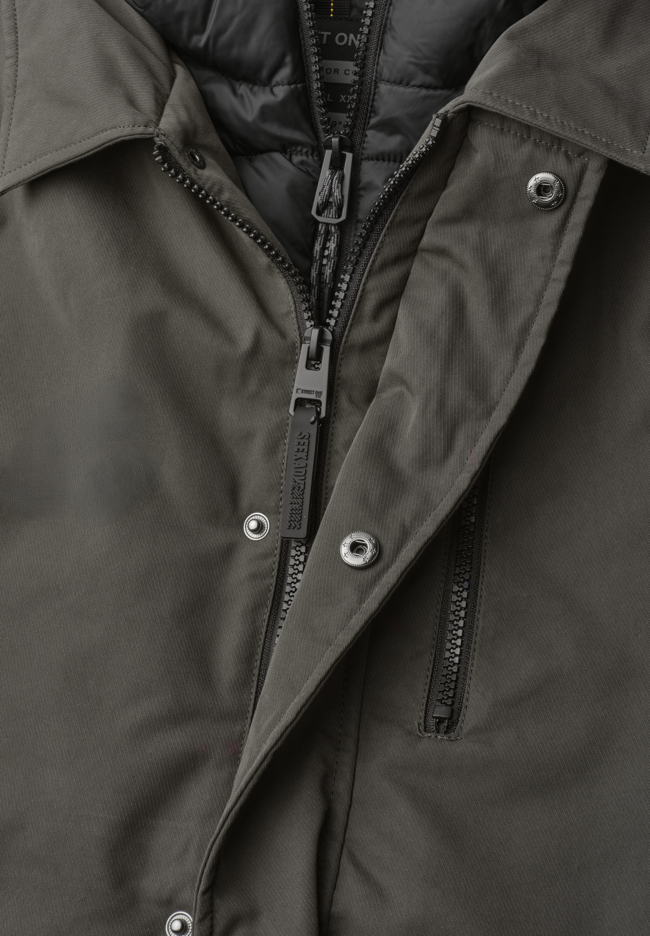 STREET ONE MEN Steppjacke mit Kapuze mit abnehmbarer Kapuze