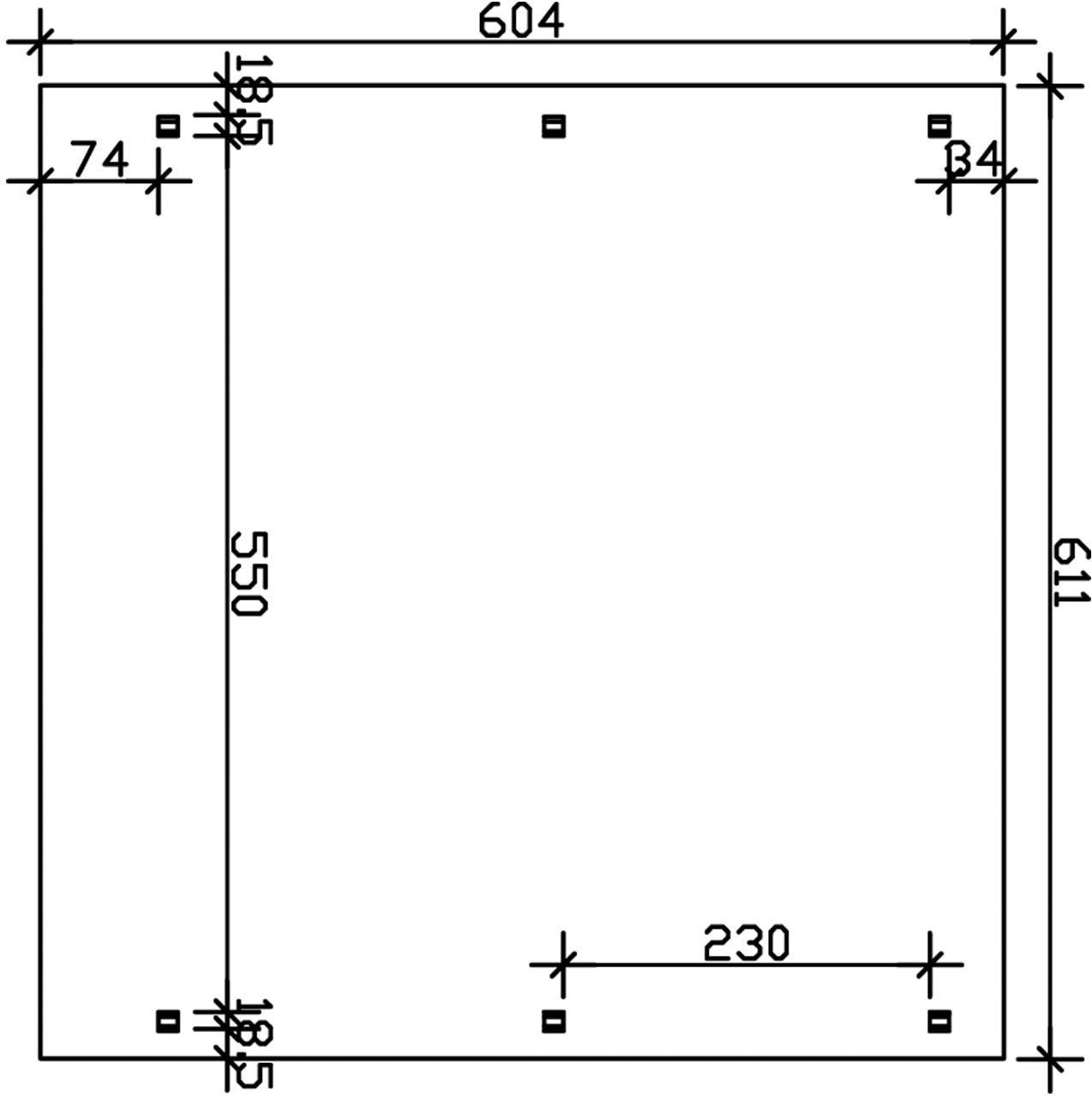 Skanholz Doppelcarport »Spessart«, Holz, 550 cm, Anthrazit