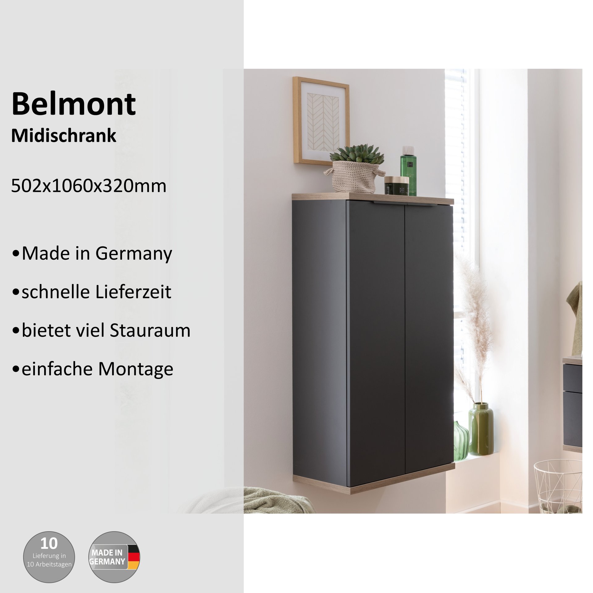 Thumbnail - welltime Midischrank "Belmont"