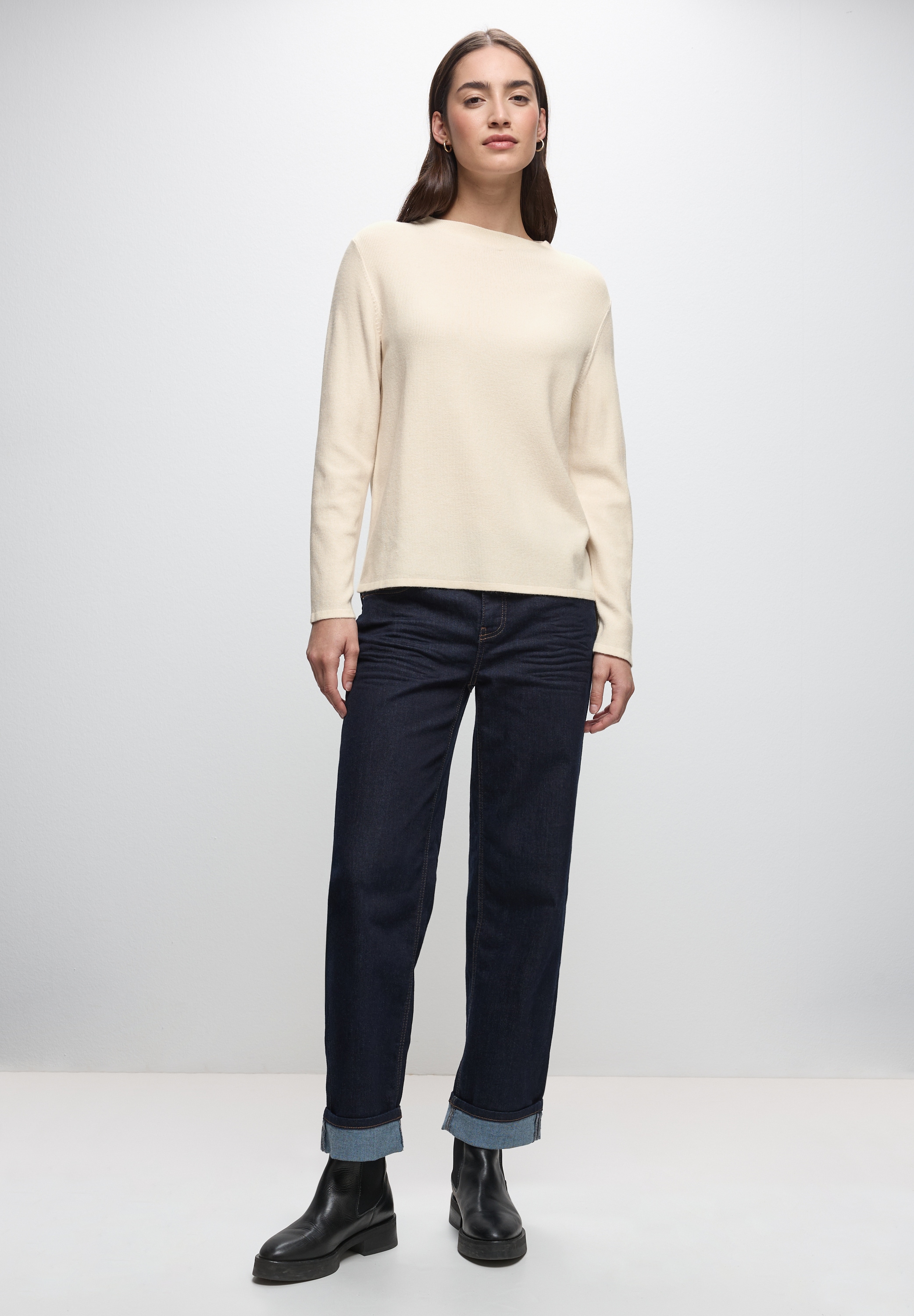 STREET ONE Strickpullover aus softem Materialmix