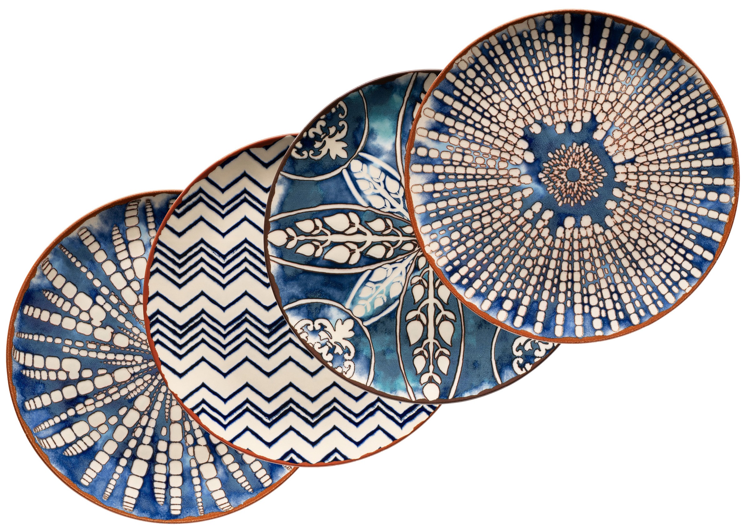 Mäser  Bunt Platzteller "Platzteller-Set Iberico Blue Steinzeug" von Baur
