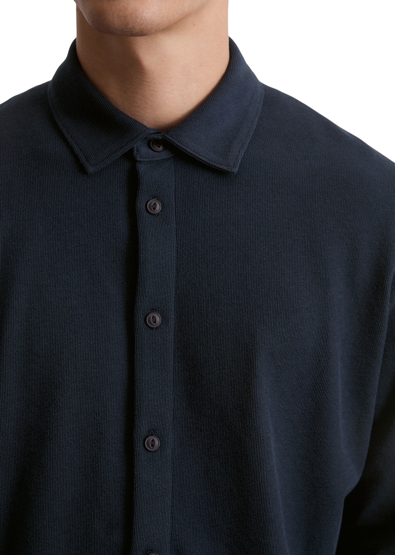Marc O'Polo Langarm-Poloshirt »aus reiner Bio-Baumwolle«
