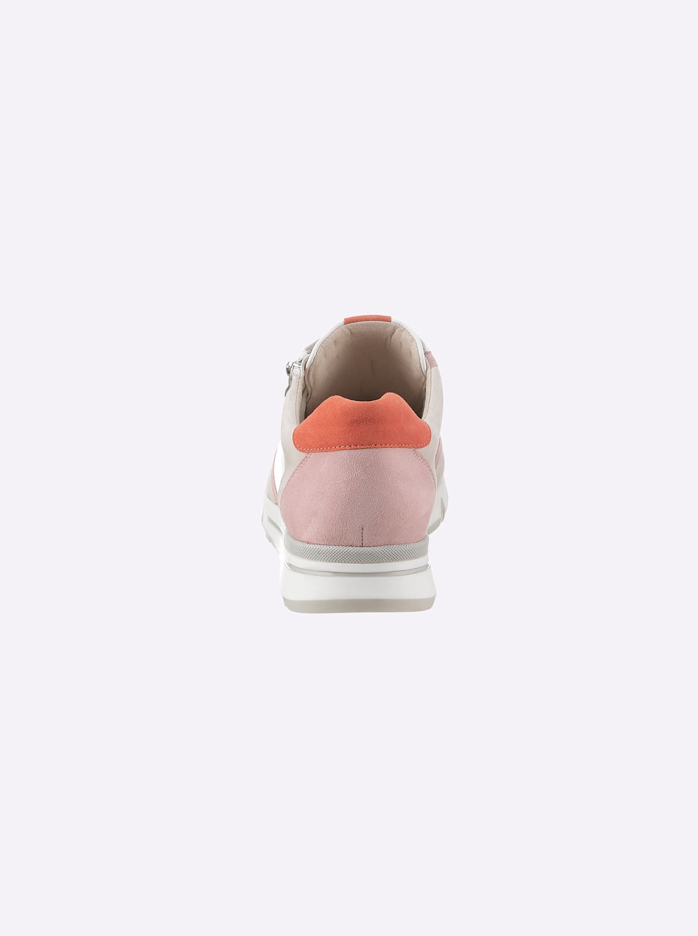 Sneaker CAPRICE, Damen, Gr. 37, orange (weiß, orange), Glattleder, Veloursleder, Schuhe Sneaker 3