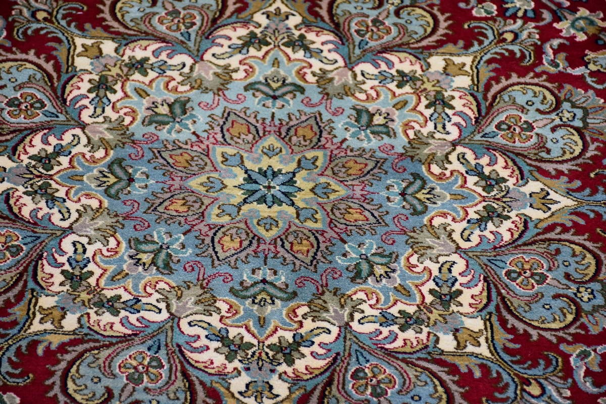 Kayoom Seidenteppich »Kashan 999x11«, rechteckig, 10 mm Höhe, Einzelstück mit Zertifikat, Wohnzimmer