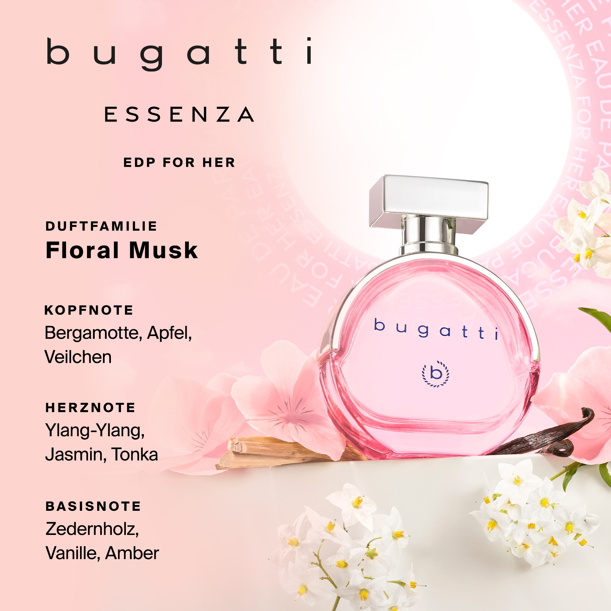 bugatti Eau de Parfum »bugatti ESSENZA for her EdP 60ml« , 
