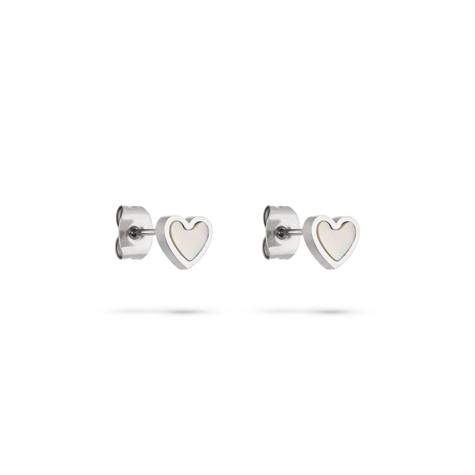 s.Oliver Paar Ohrstecker »Pearl Heart, Herz« mit Perlmutt