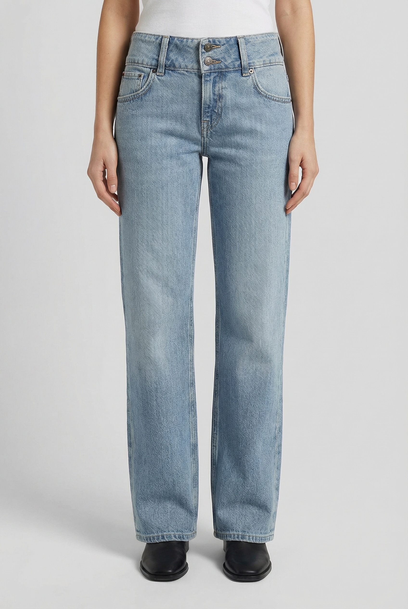 Pepe Jeans "STRAIGHT JEANS LW" mit doppeltem Knopfverschluss