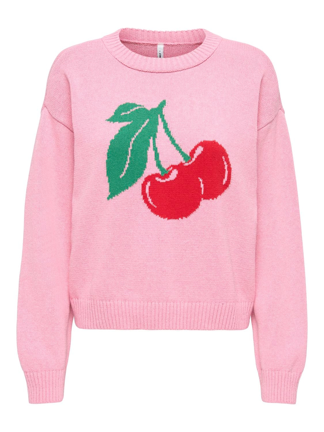 ONLY Strickpullover "ONLELISE LS O-NECK KNT" Baumwollmischung, Rundhals günstig online kaufen