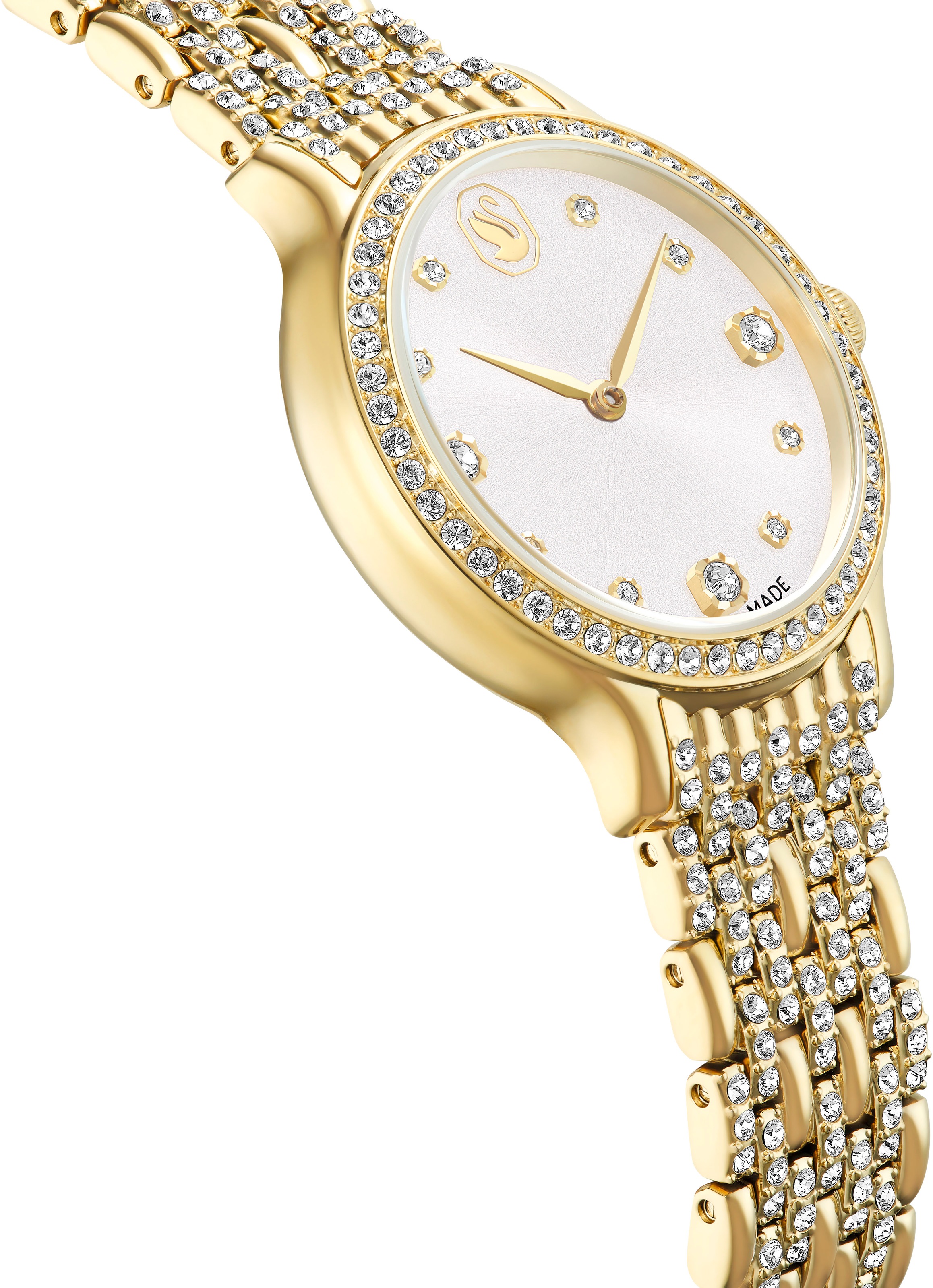 Swarovski Quarzuhr »IMBER«, Armbanduhr, Damenuhr, Swiss Made, Edelstahlarmband, analog