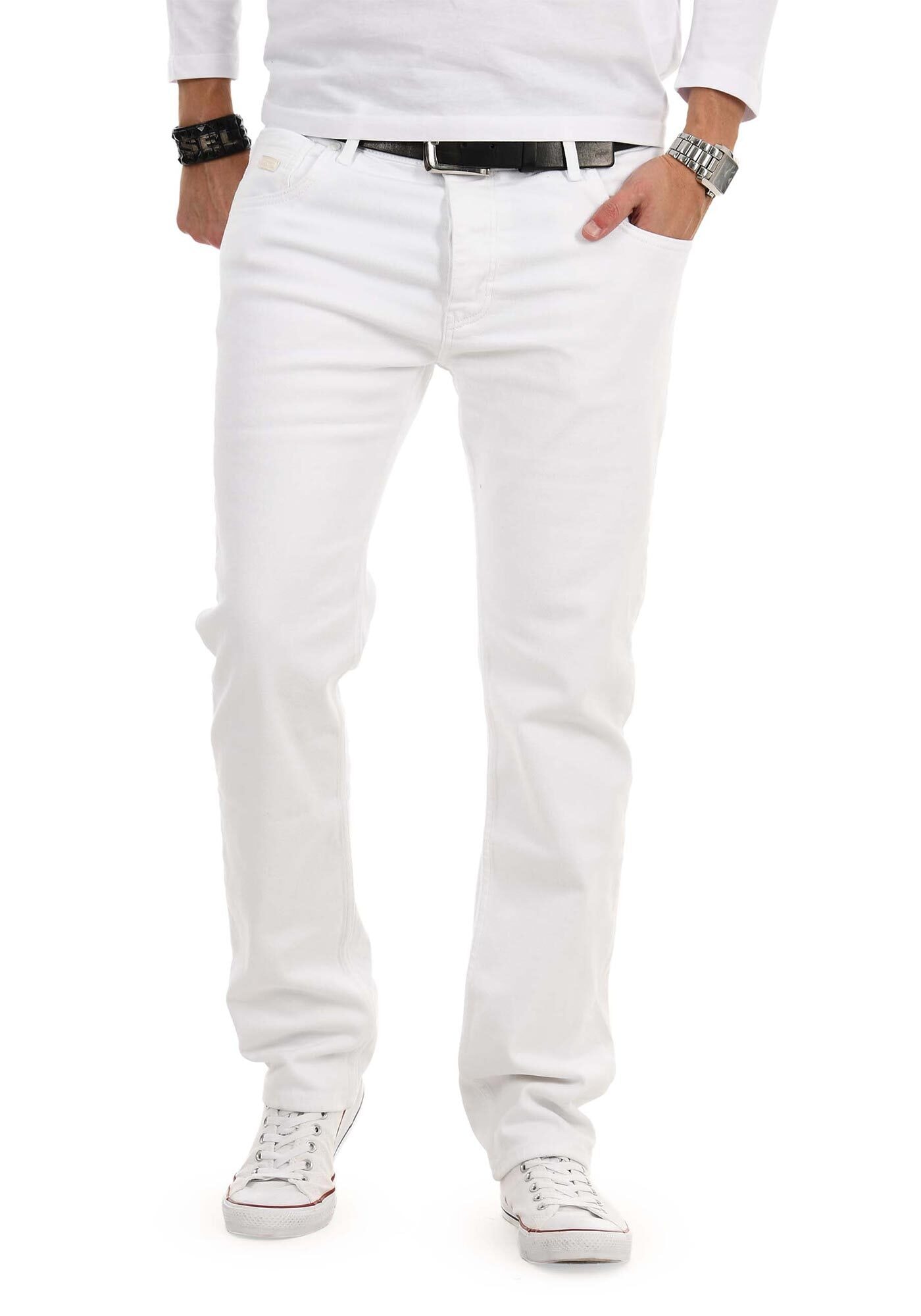 Alessandro Salvarini Comfort-fit-Jeans »A.Salvarini Designer Herren Jeans Hose Basic Jeanshose«
